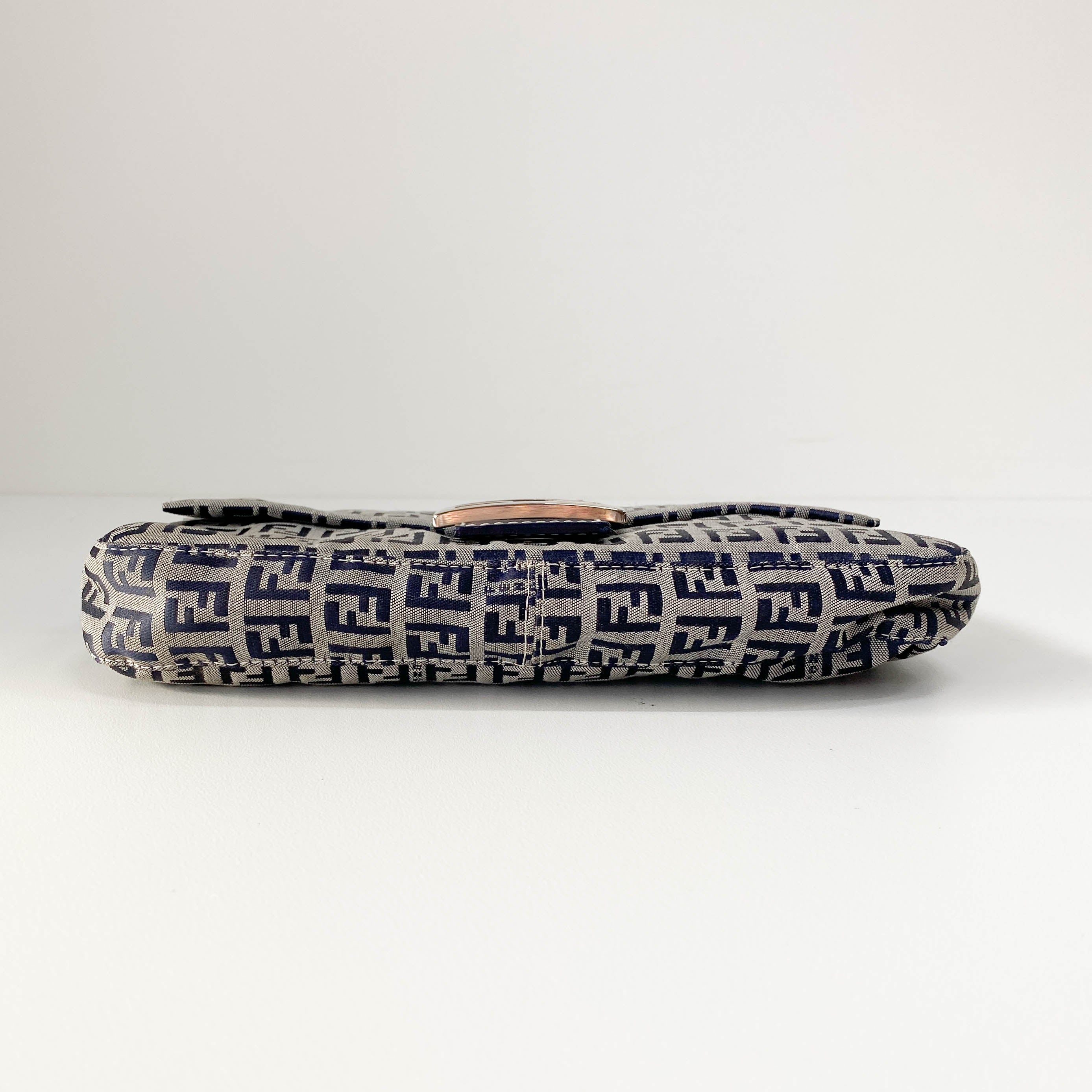 Zucchino Baguette Navy Canvas Shoulder Bag