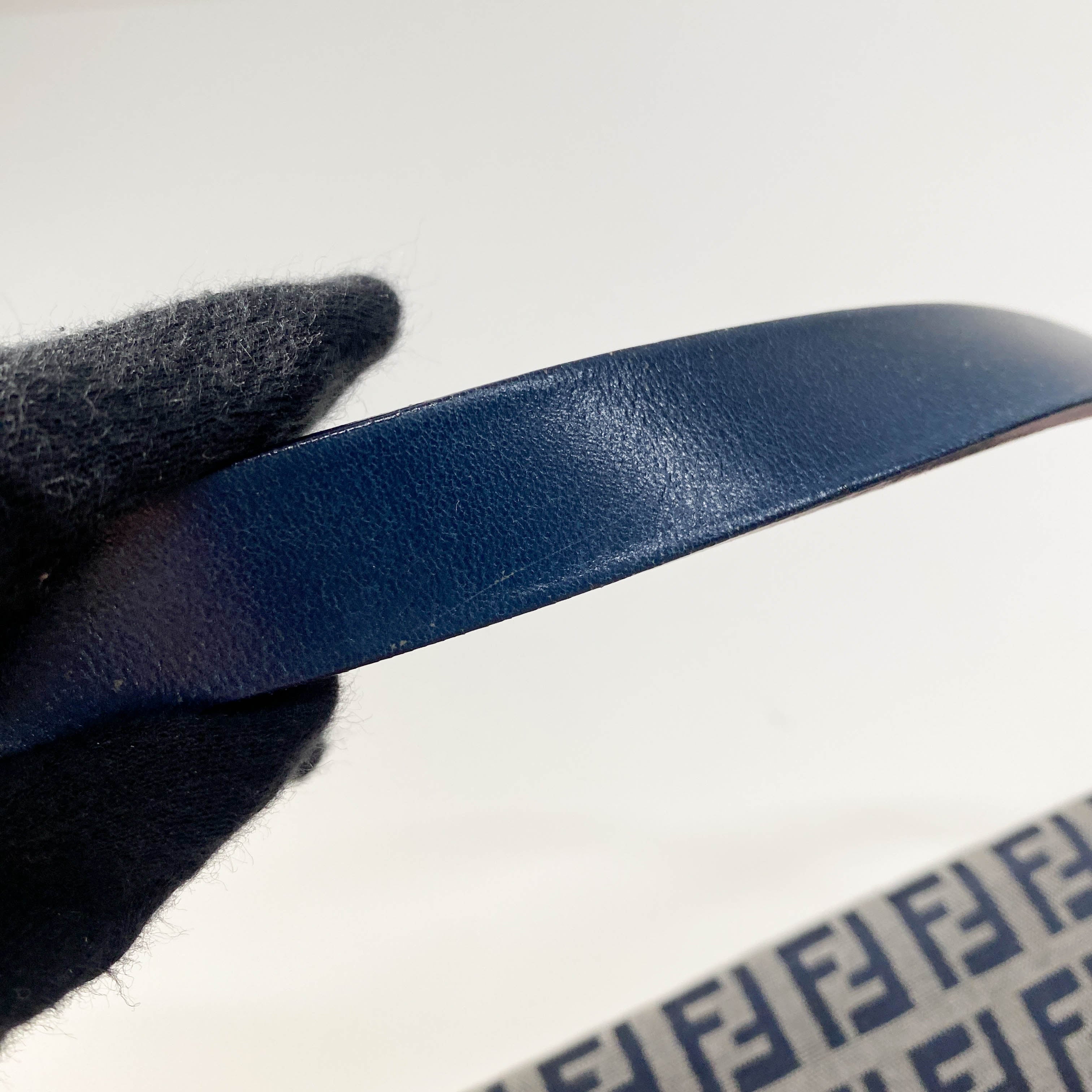 Zucchino Baguette Navy Canvas Shoulder Bag