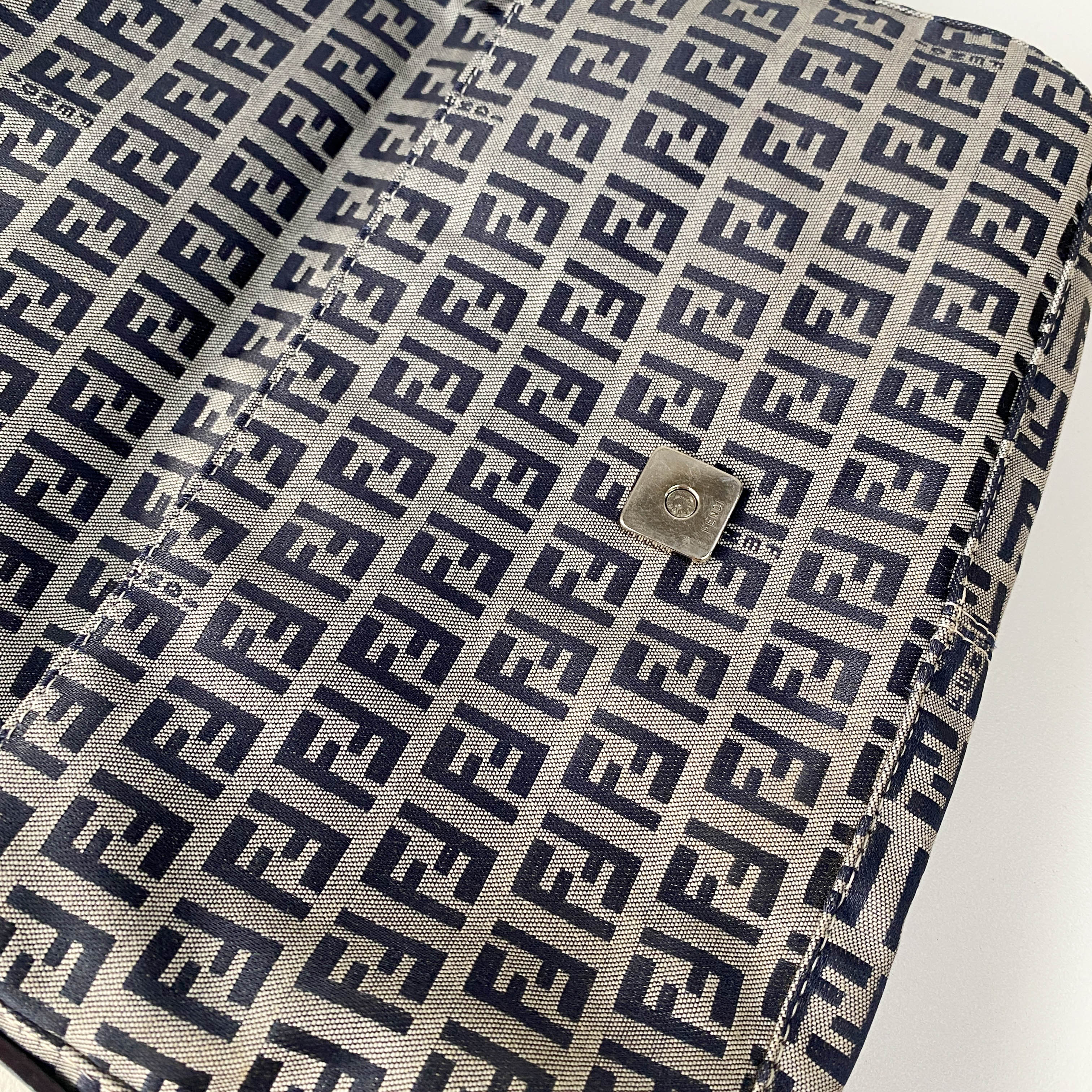 Zucchino Baguette Navy Canvas Shoulder Bag