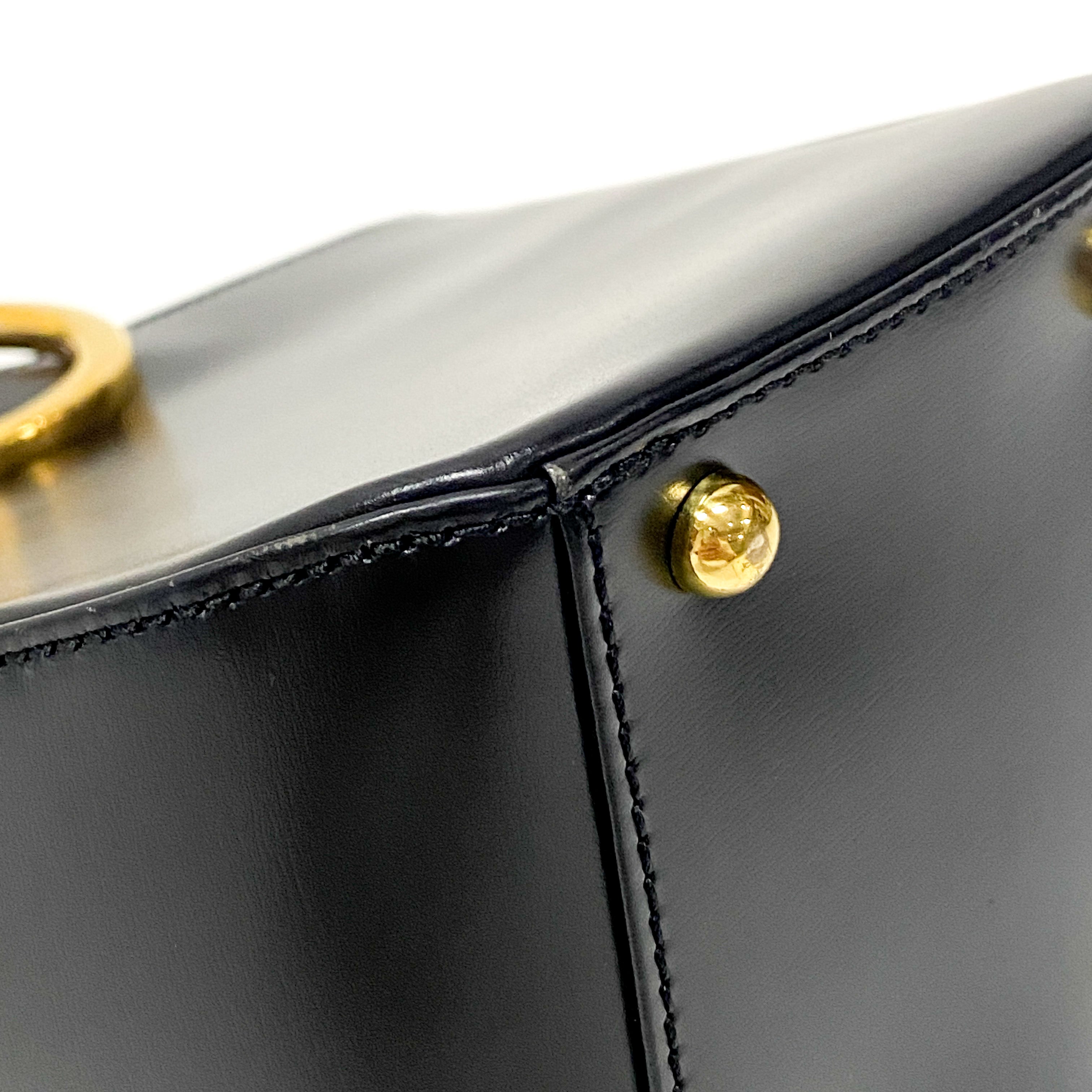 Panthère Black Leather Shoulder Bag