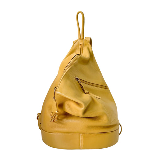 Anton Backpack  Yellow Leather Backpack