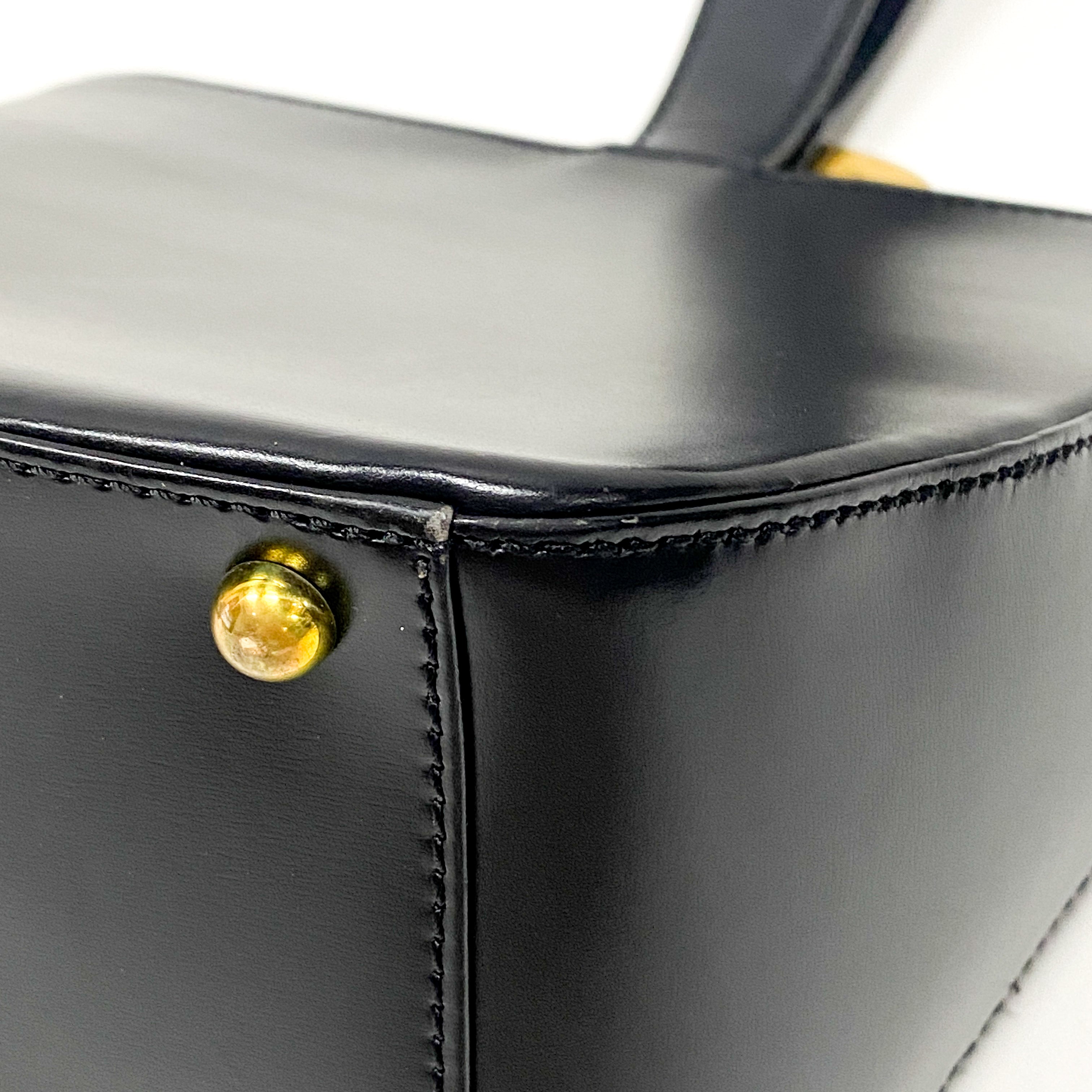 Panthère Black Leather Shoulder Bag
