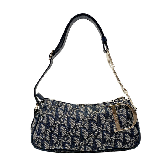 Navy Trotter Hobo Shoulder Bag