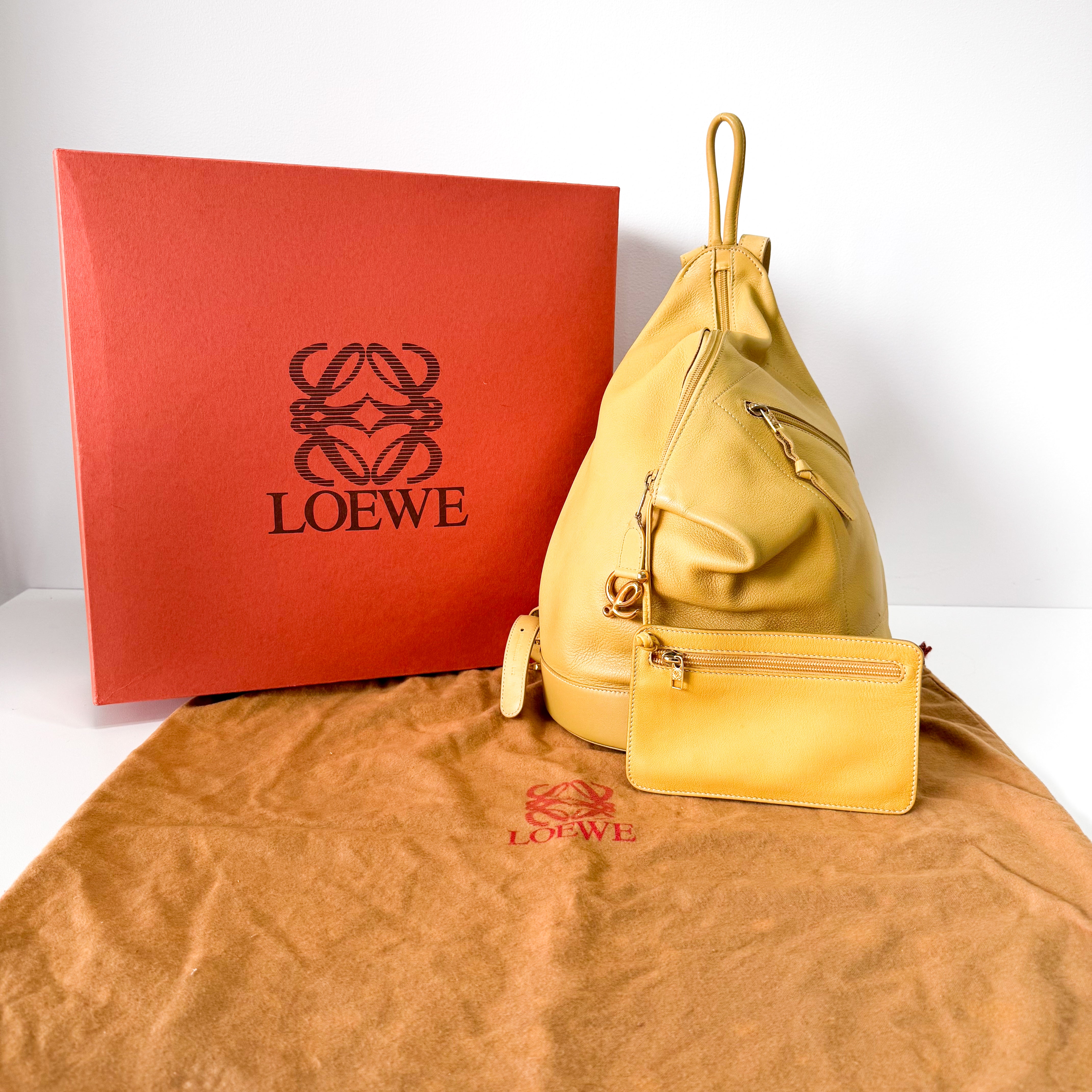 Anton Backpack Yellow Leather Backpack