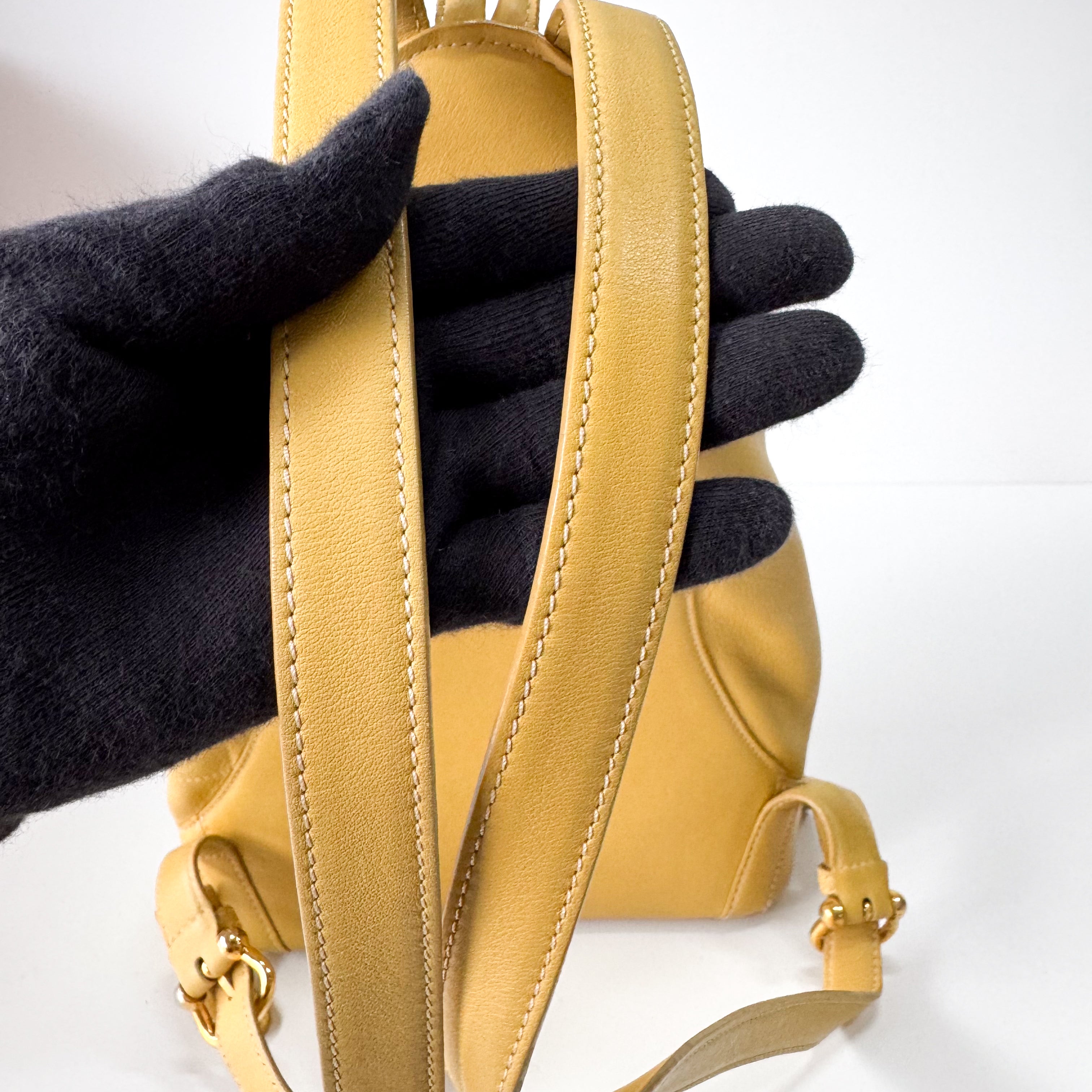 Anton Backpack Yellow Leather Backpack