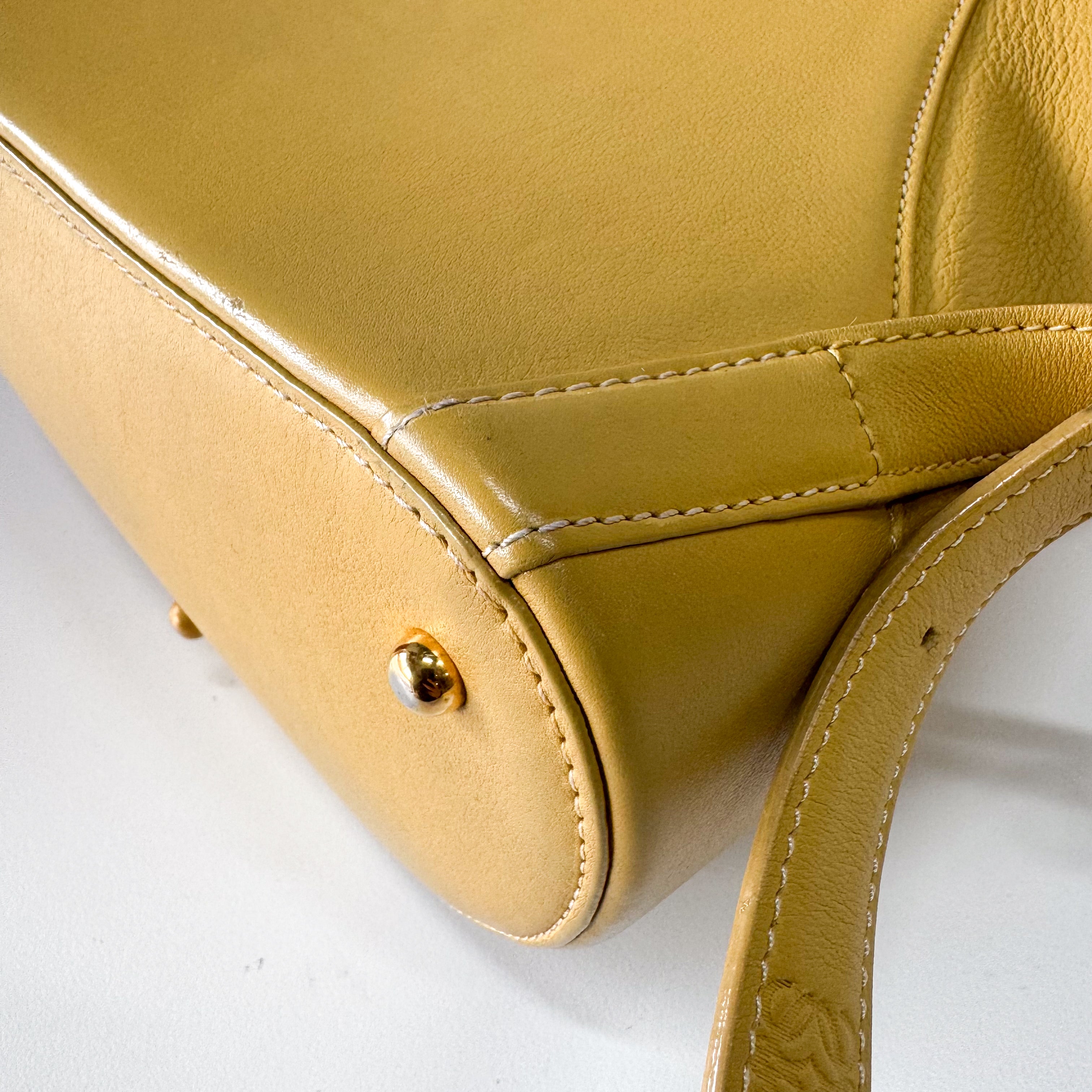 Anton Backpack Yellow Leather Backpack