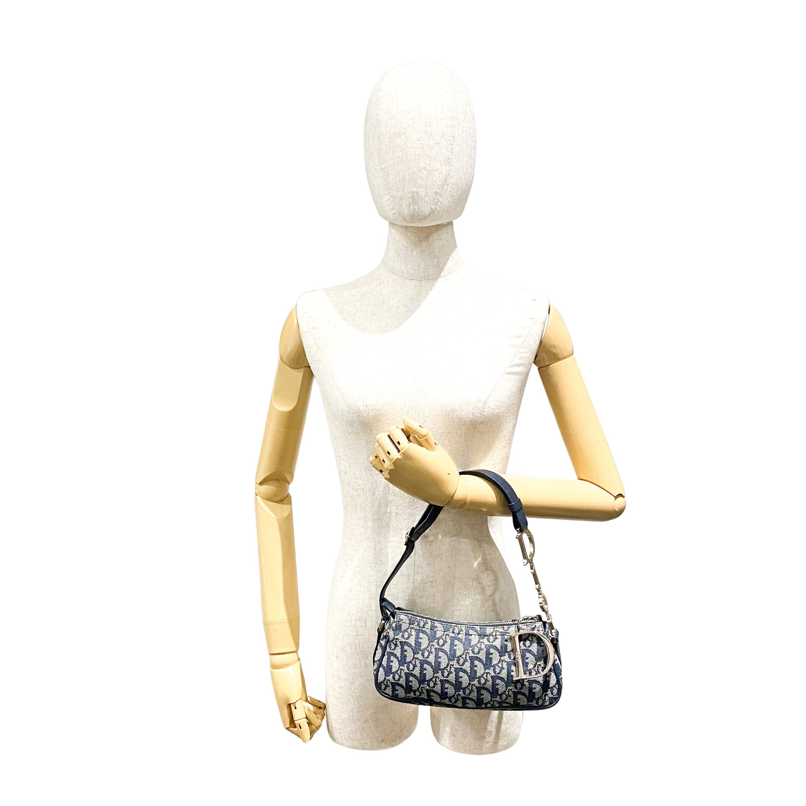 Navy Trotter Hobo Shoulder Bag