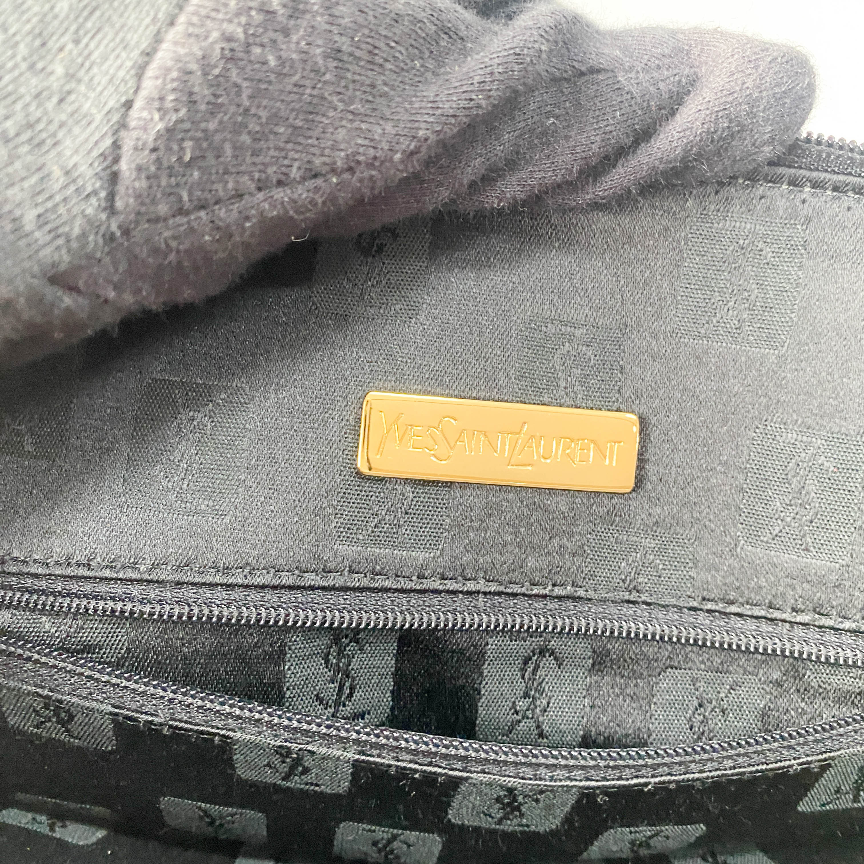 Black Leather Top Handle Bag