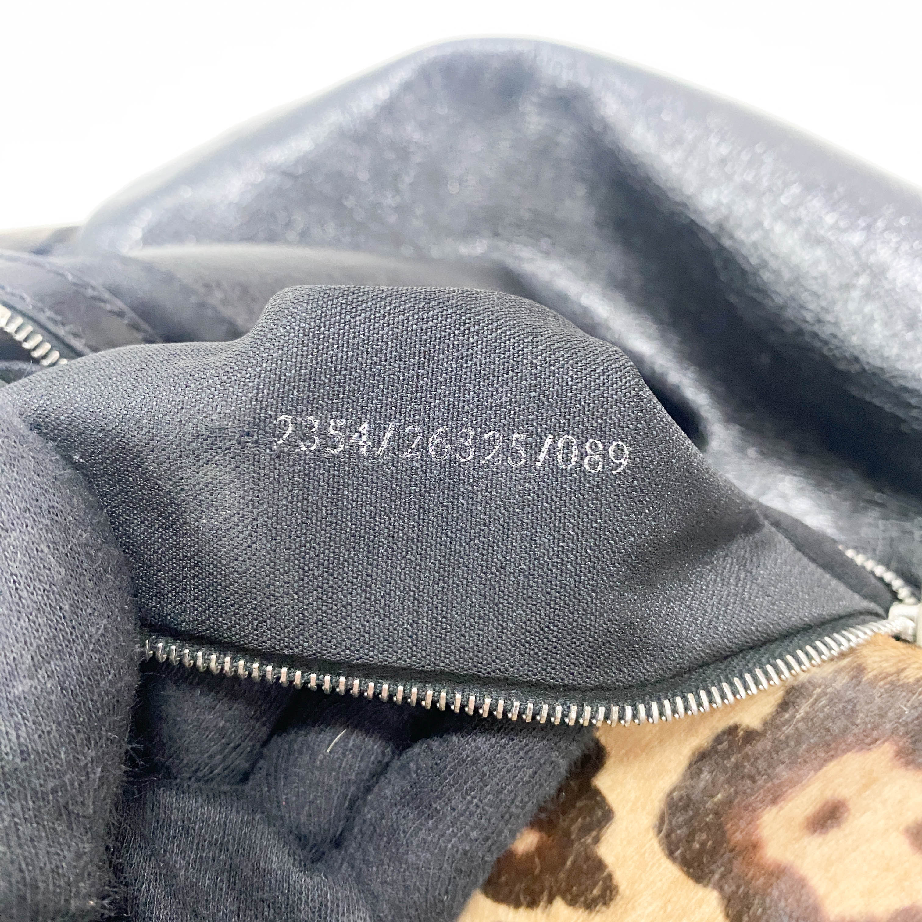 Mamma Baguette Leopard Print Pony Hair Shoulder Bag