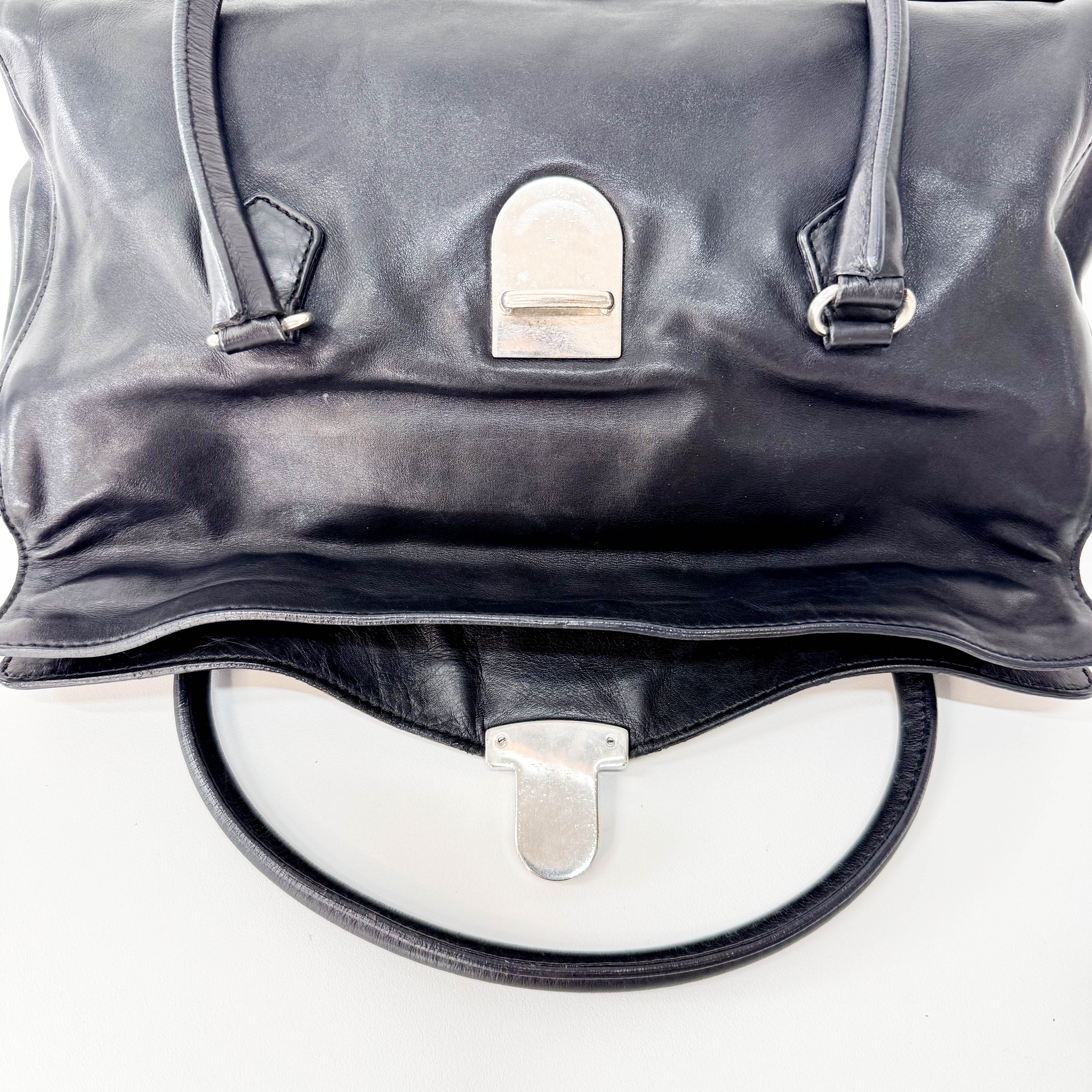 Black Leather Shoulder Bag