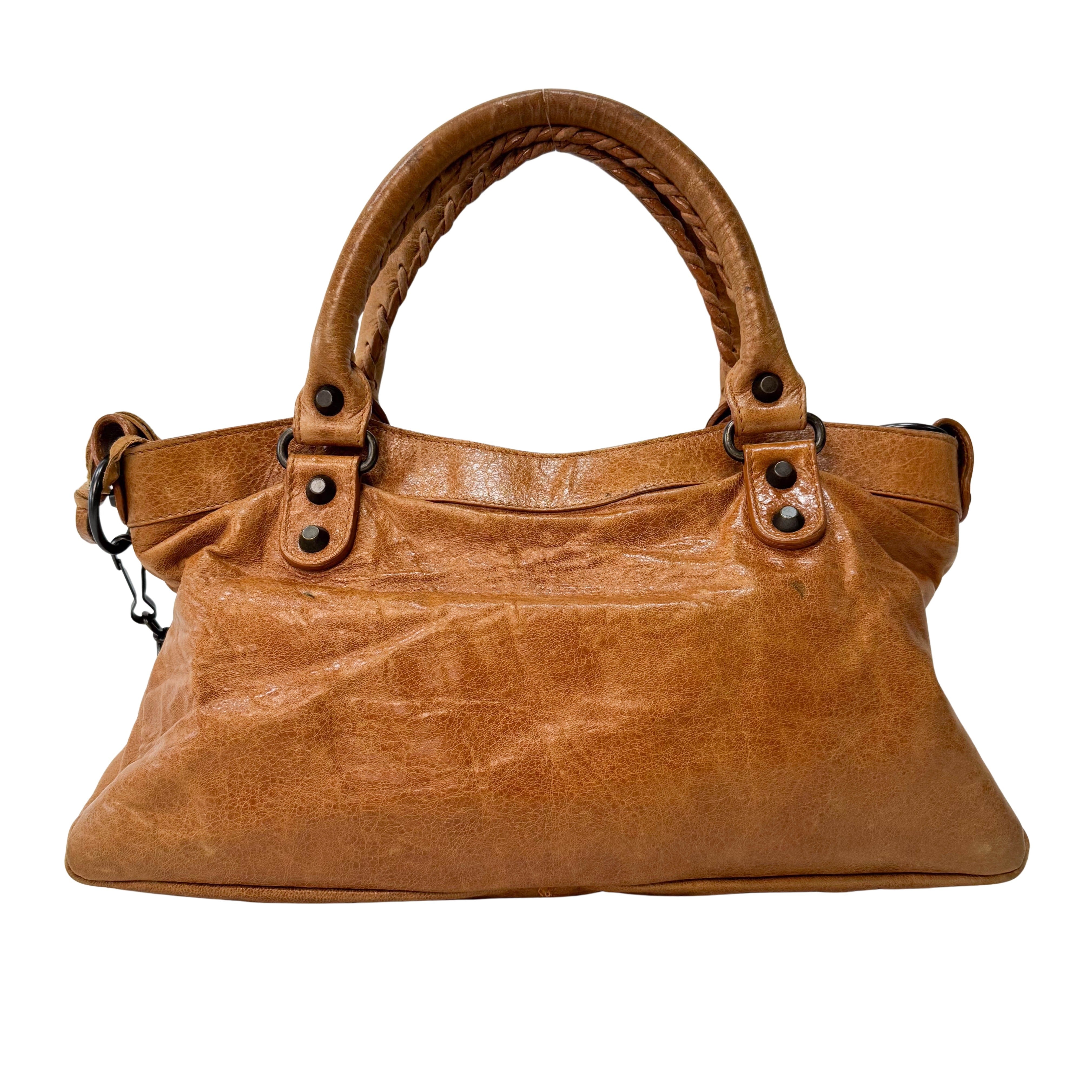 Le City Brown Leather Shoulder Bag