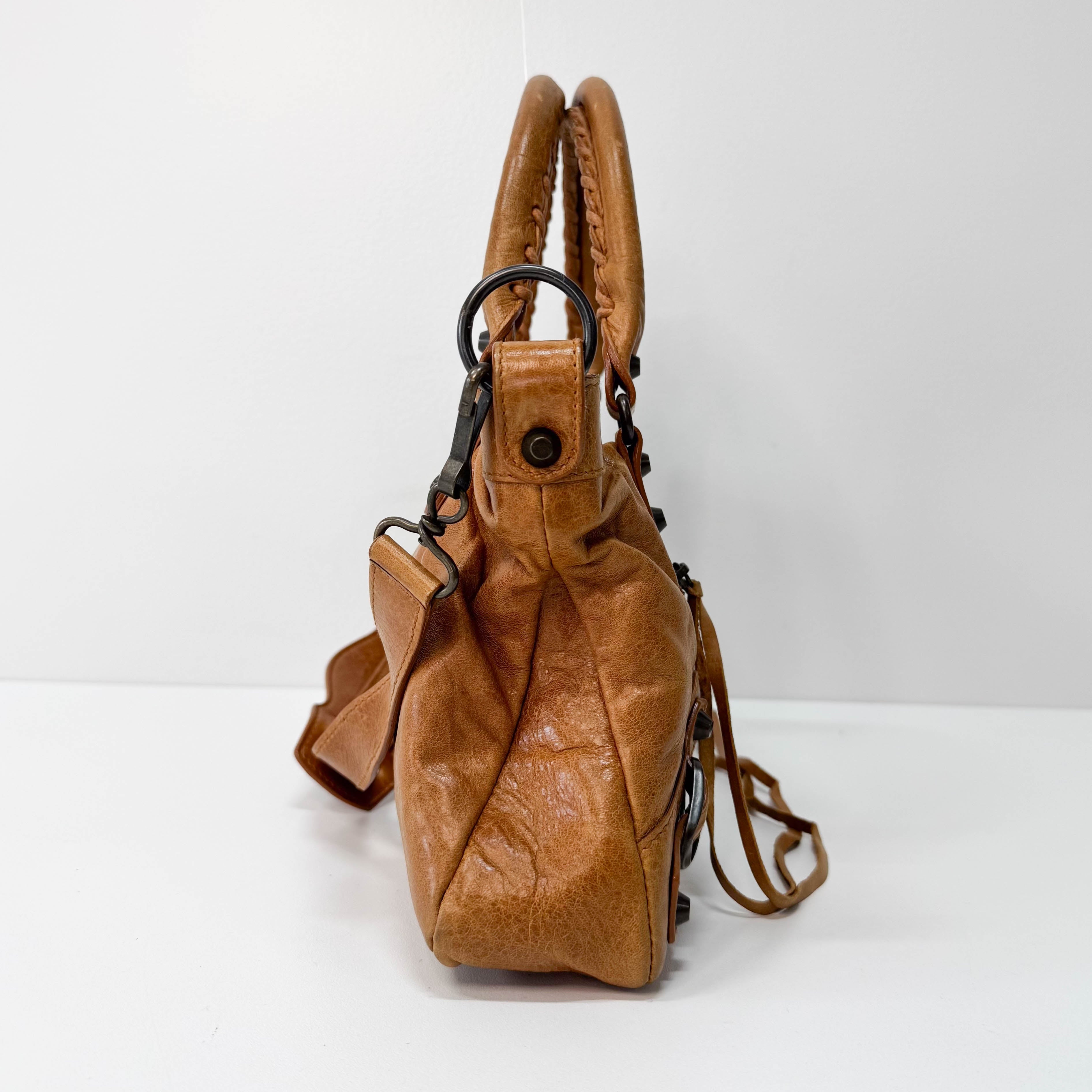 Le City Brown Leather Shoulder Bag