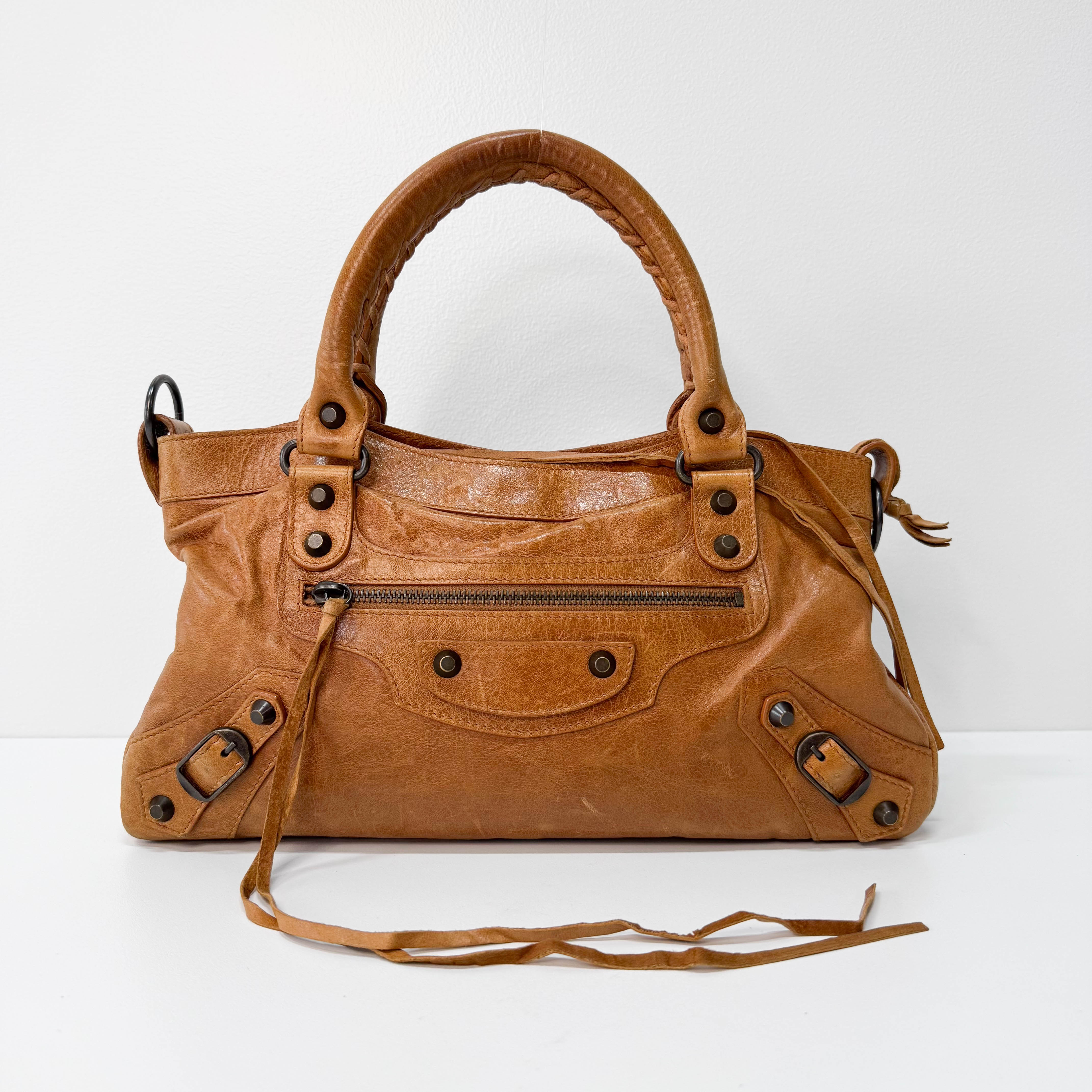 Le City Brown Leather Shoulder Bag