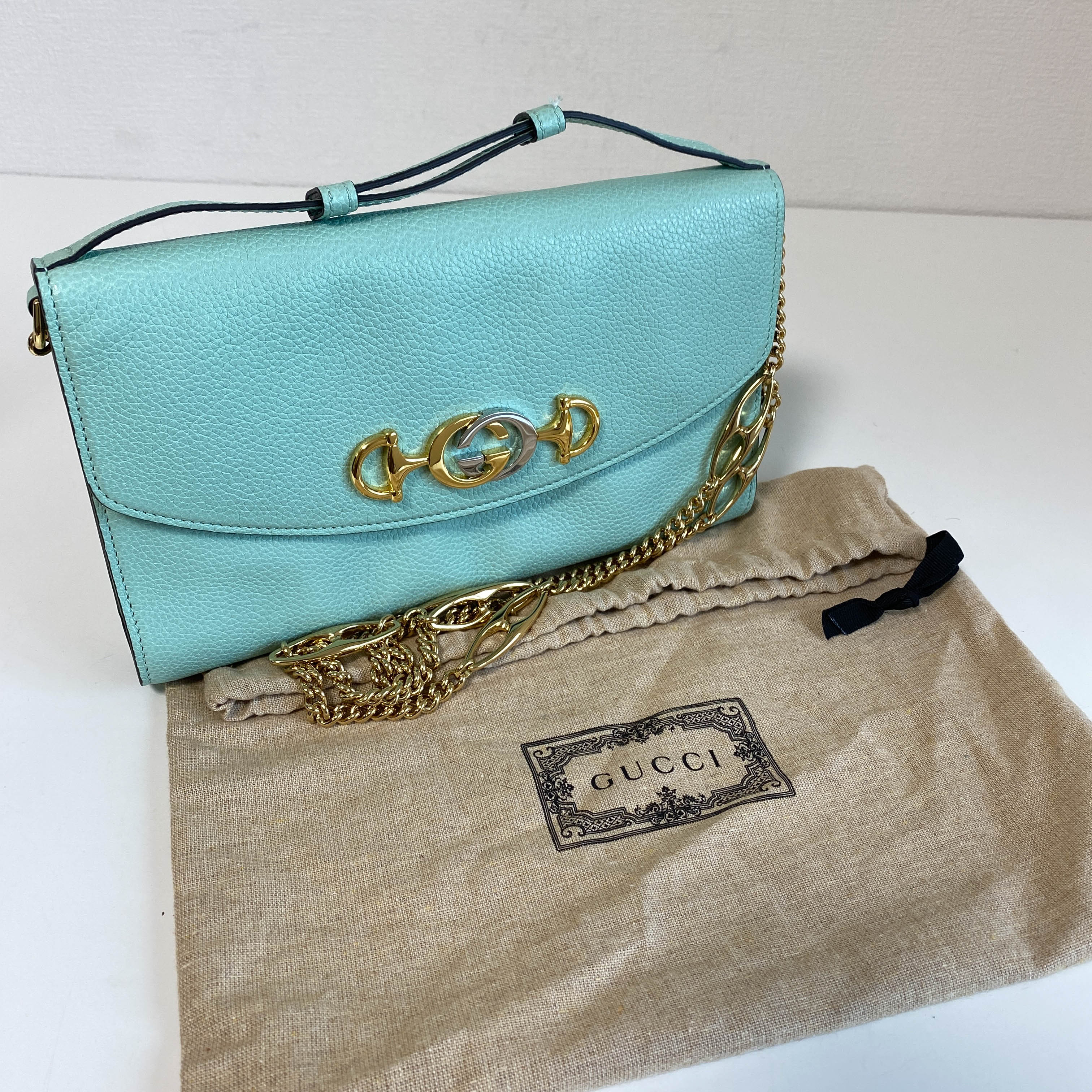 Zumi Mint Green Chain Shoulder Bag