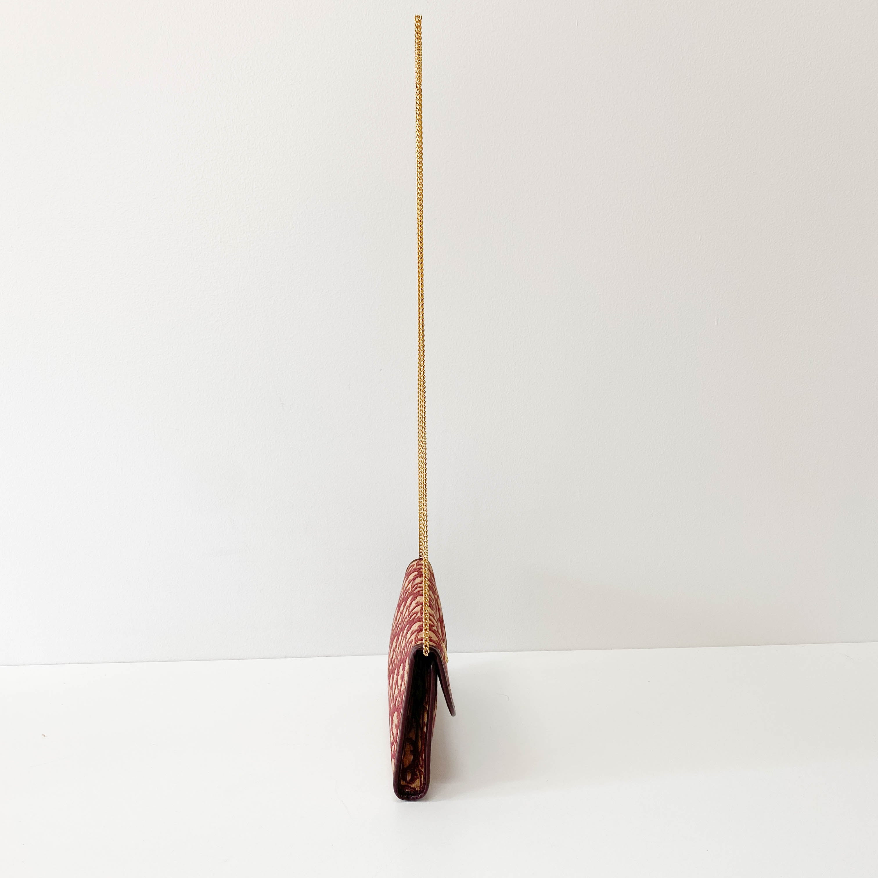 Trotter Mini Red Oblique Canvas Shoulder Bag