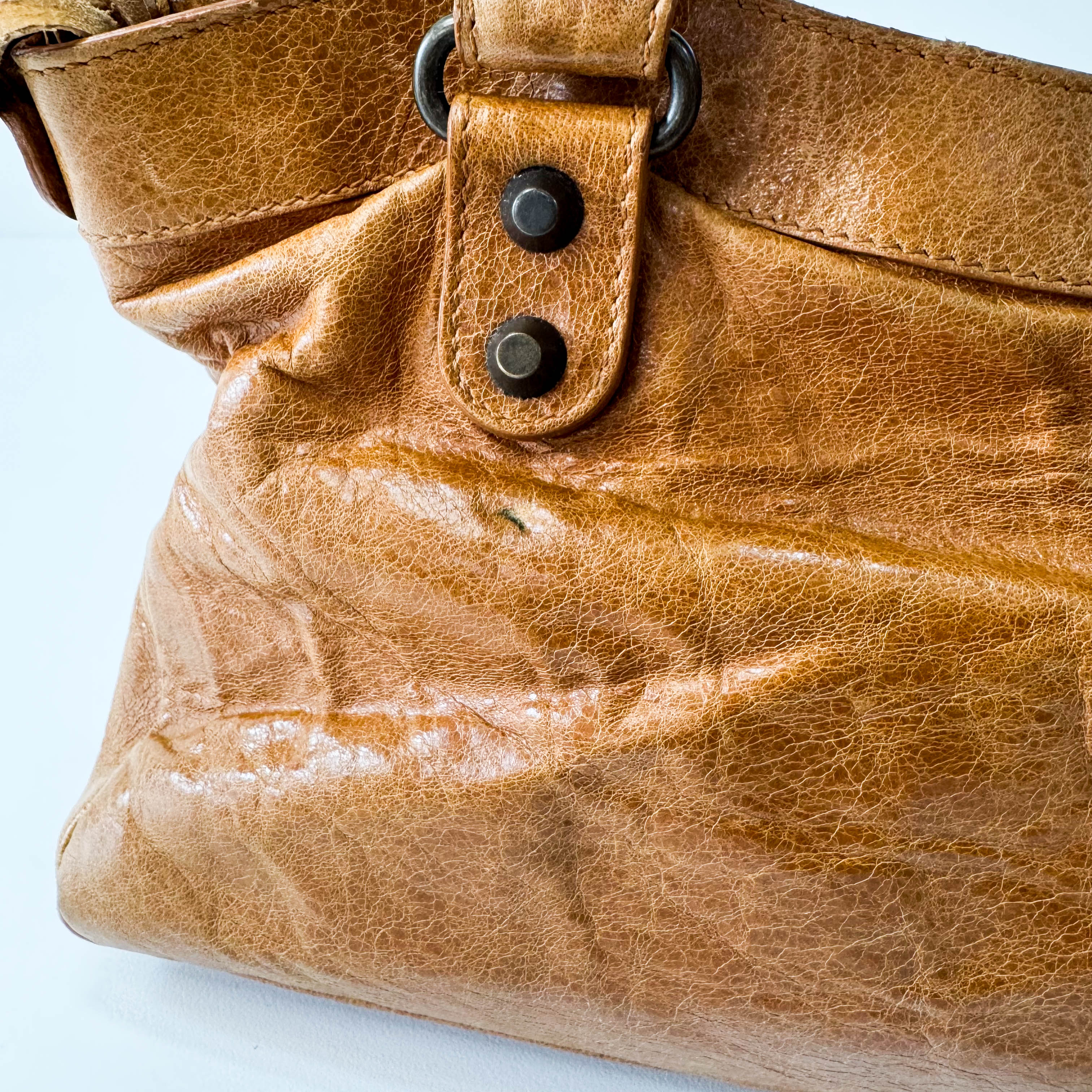 Le City Brown Leather Shoulder Bag