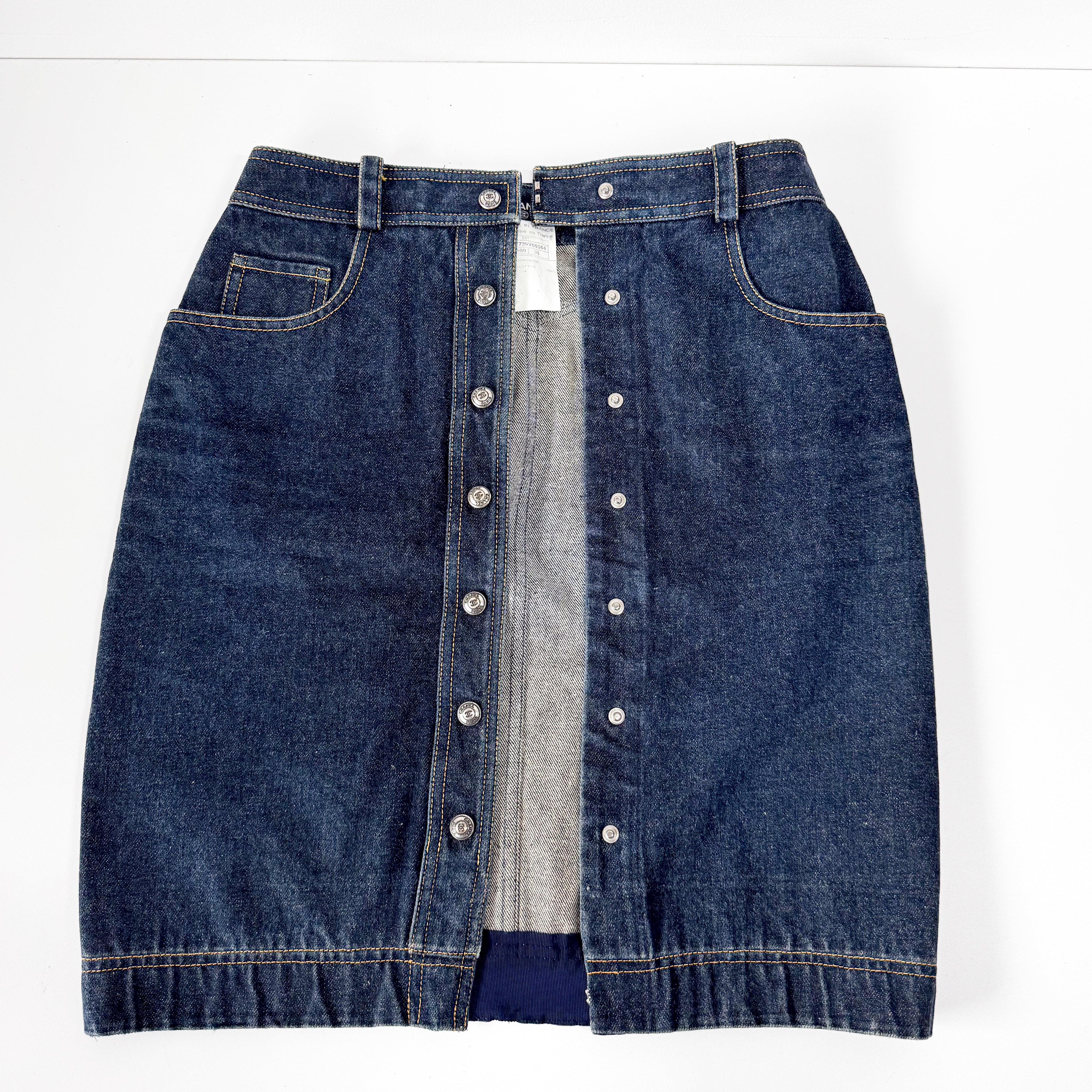 Coco Button Denim Skirt