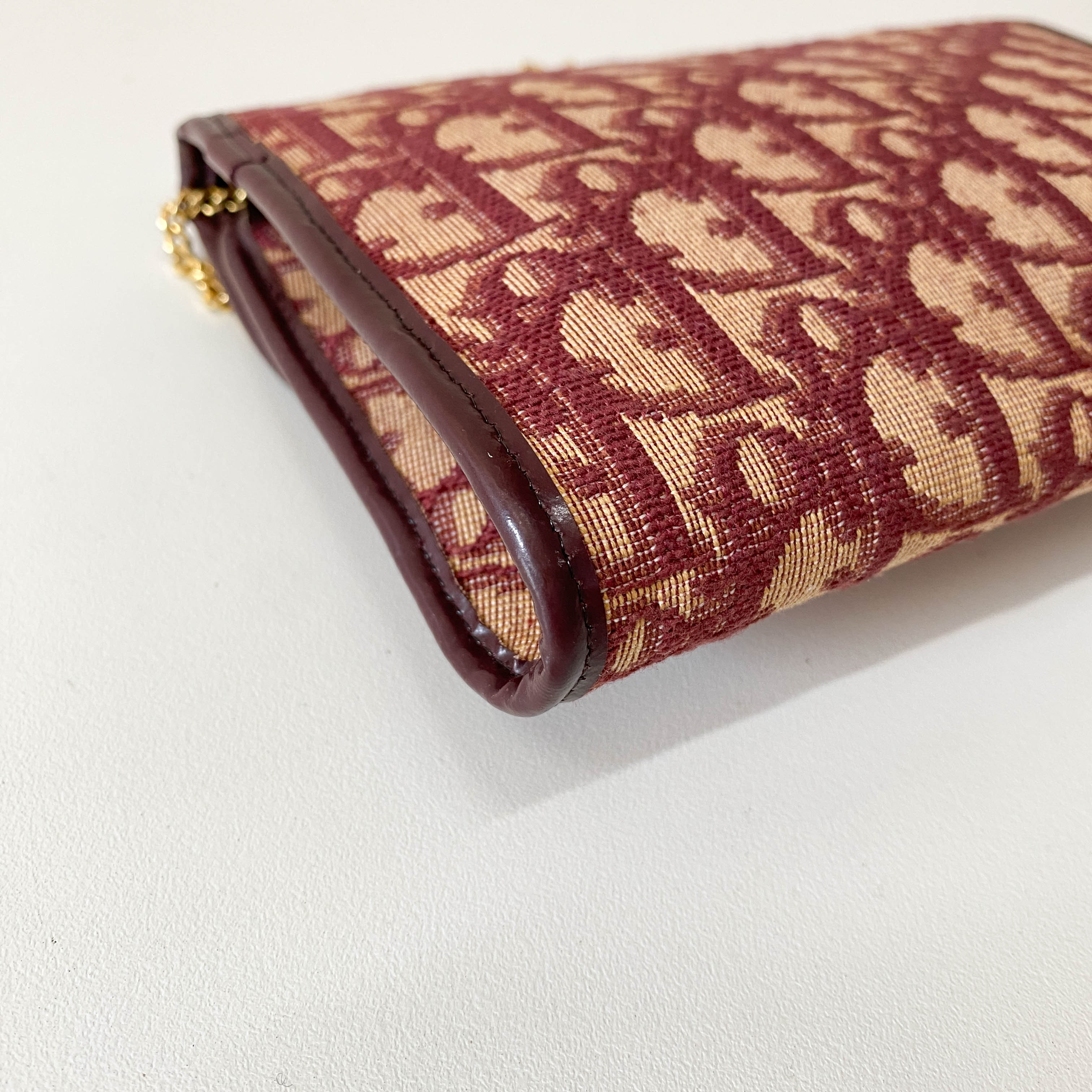 Trotter Mini Red Oblique Canvas Shoulder Bag