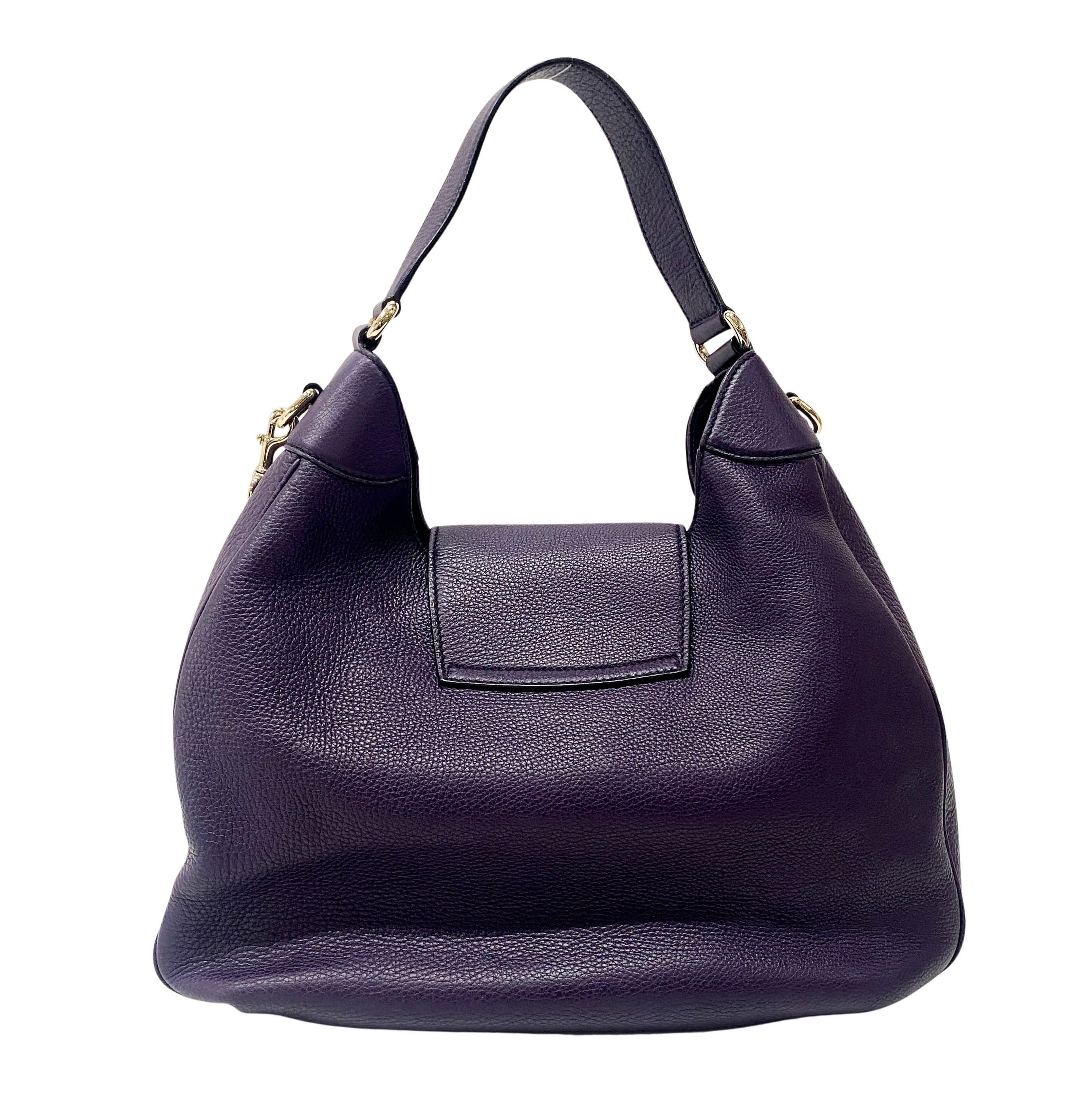 Emily Purple Leather Chain Strap Shoulder Bag