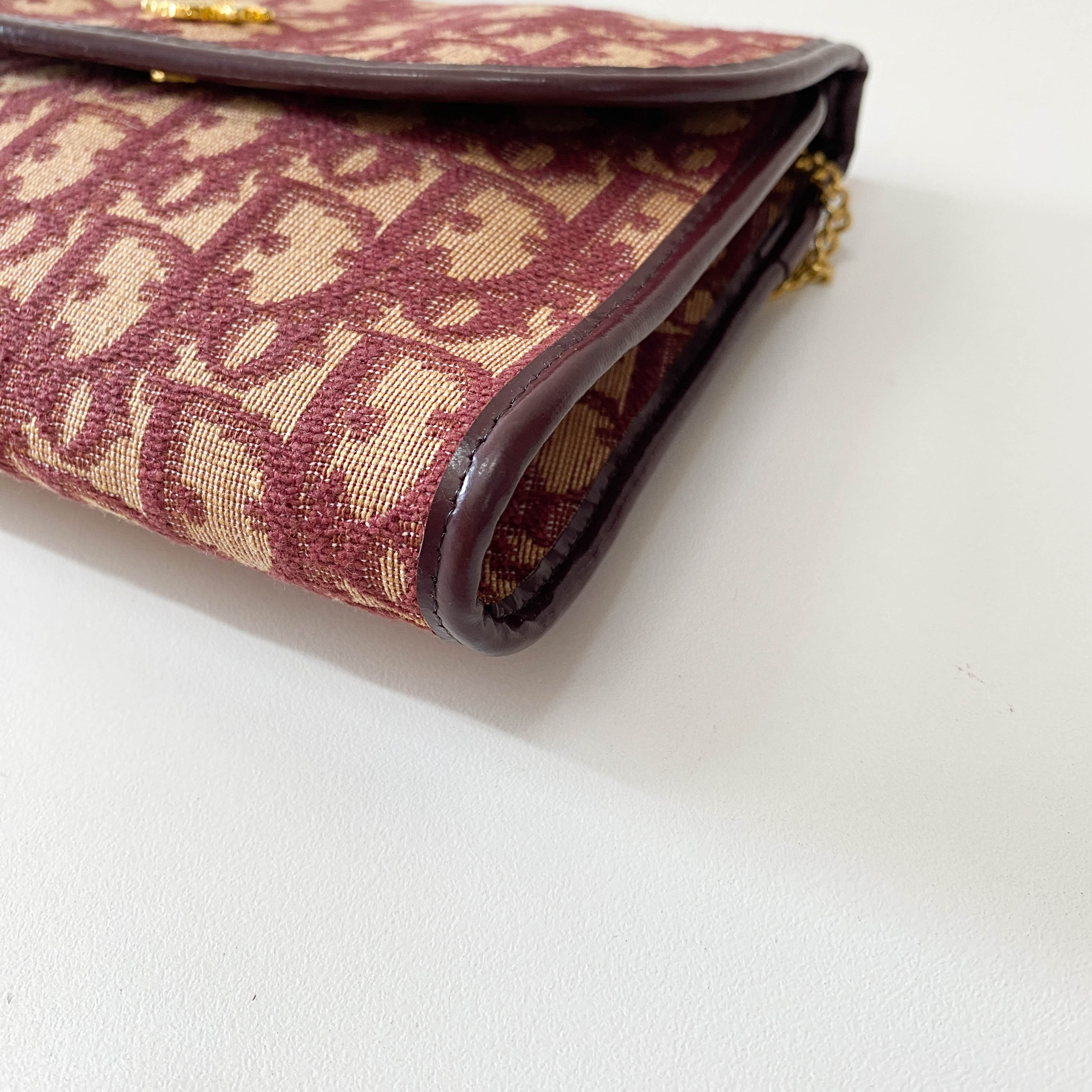 Trotter Mini Red Oblique Canvas Shoulder Bag