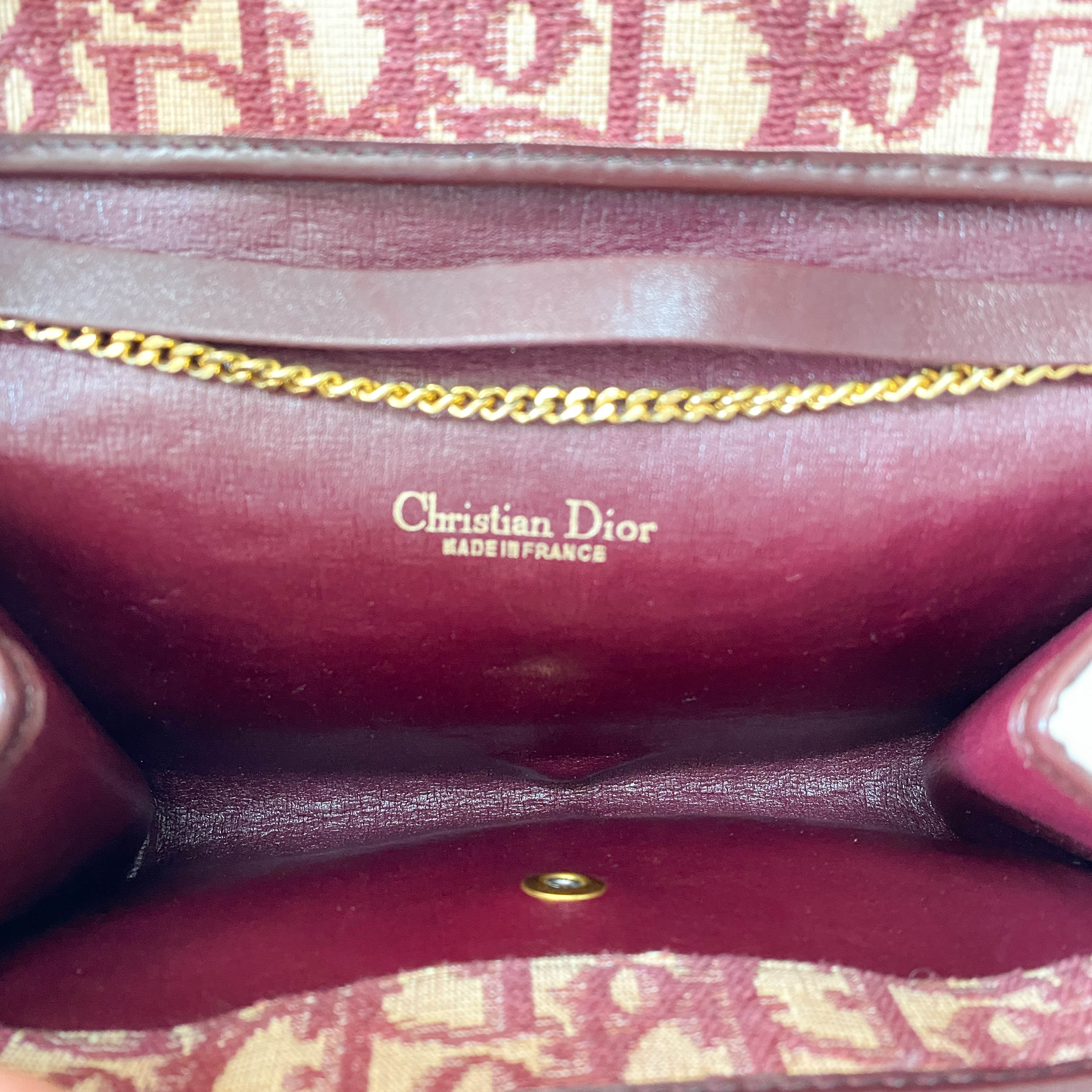 Trotter Mini Red Oblique Canvas Shoulder Bag