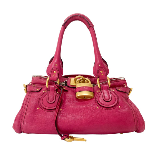 Paddington Pink Leather Shoulder Bag