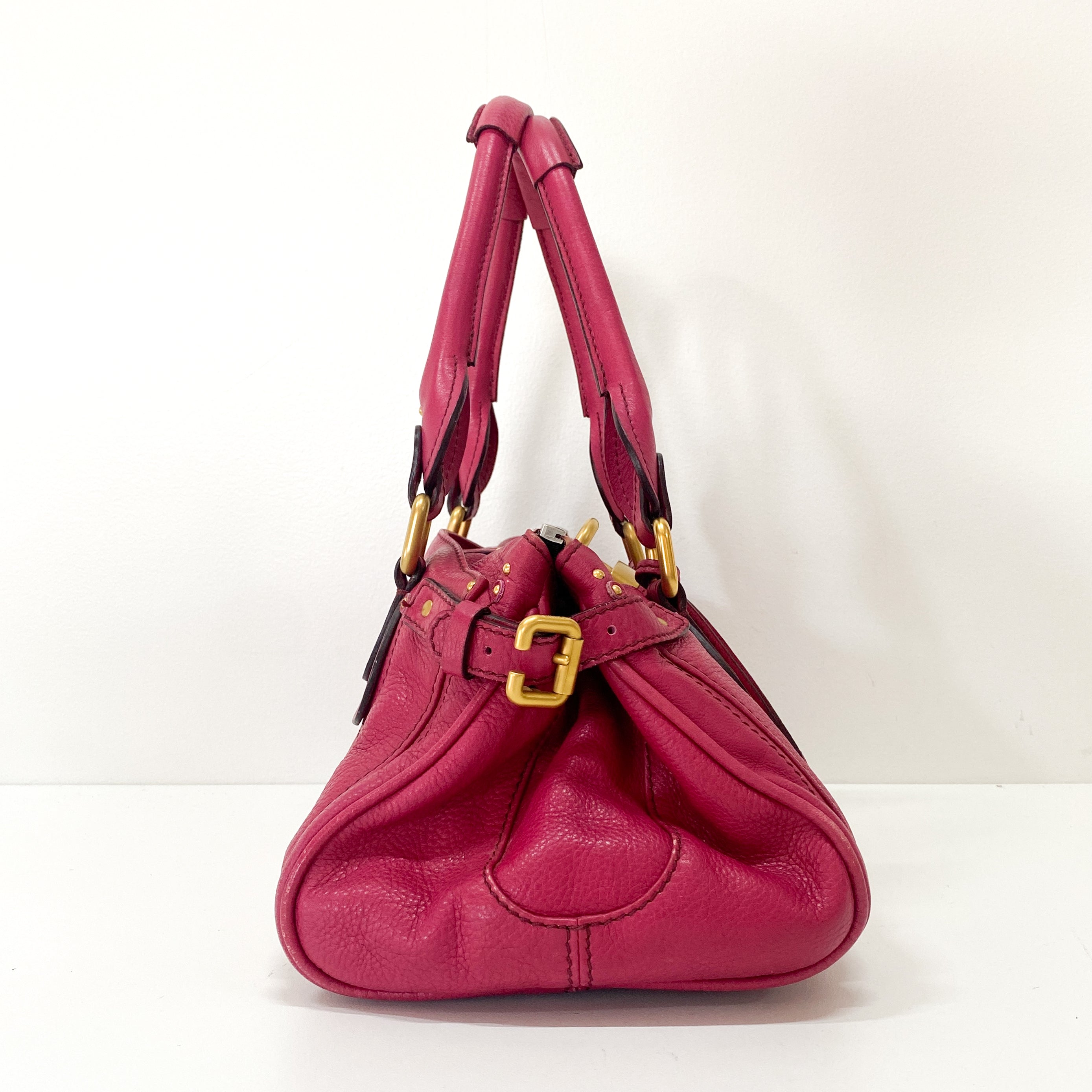 Paddington Pink Leather Shoulder Bag