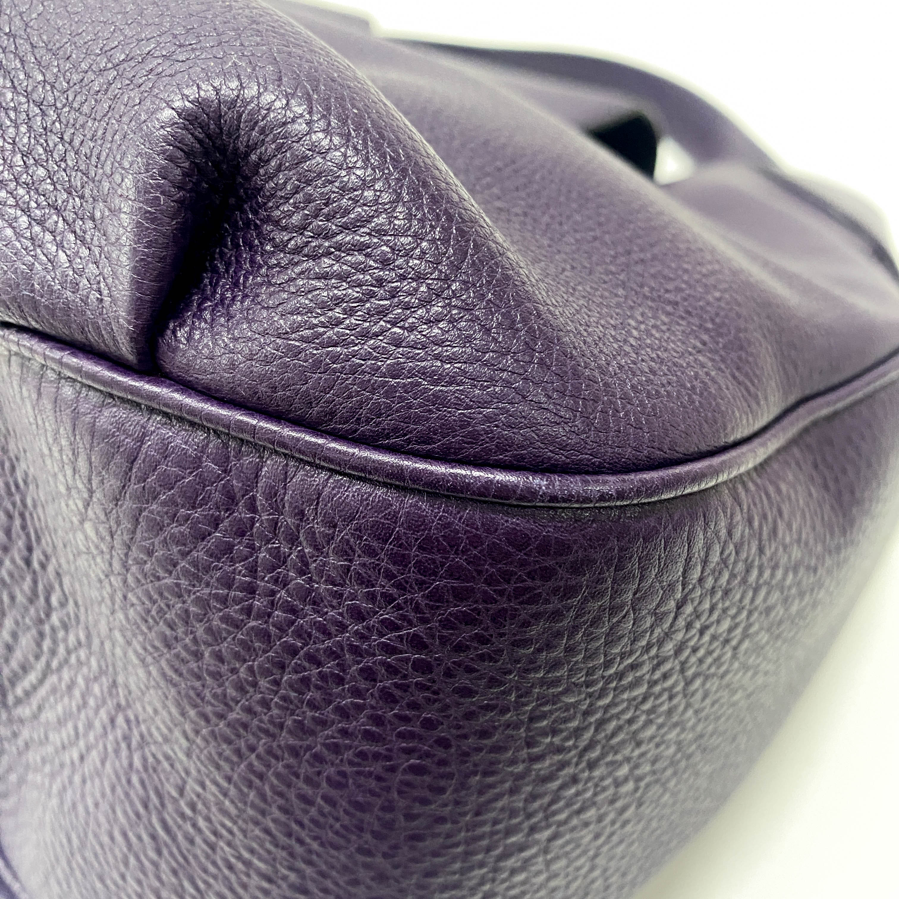 Emily Purple Leather Chain Strap Shoulder Bag