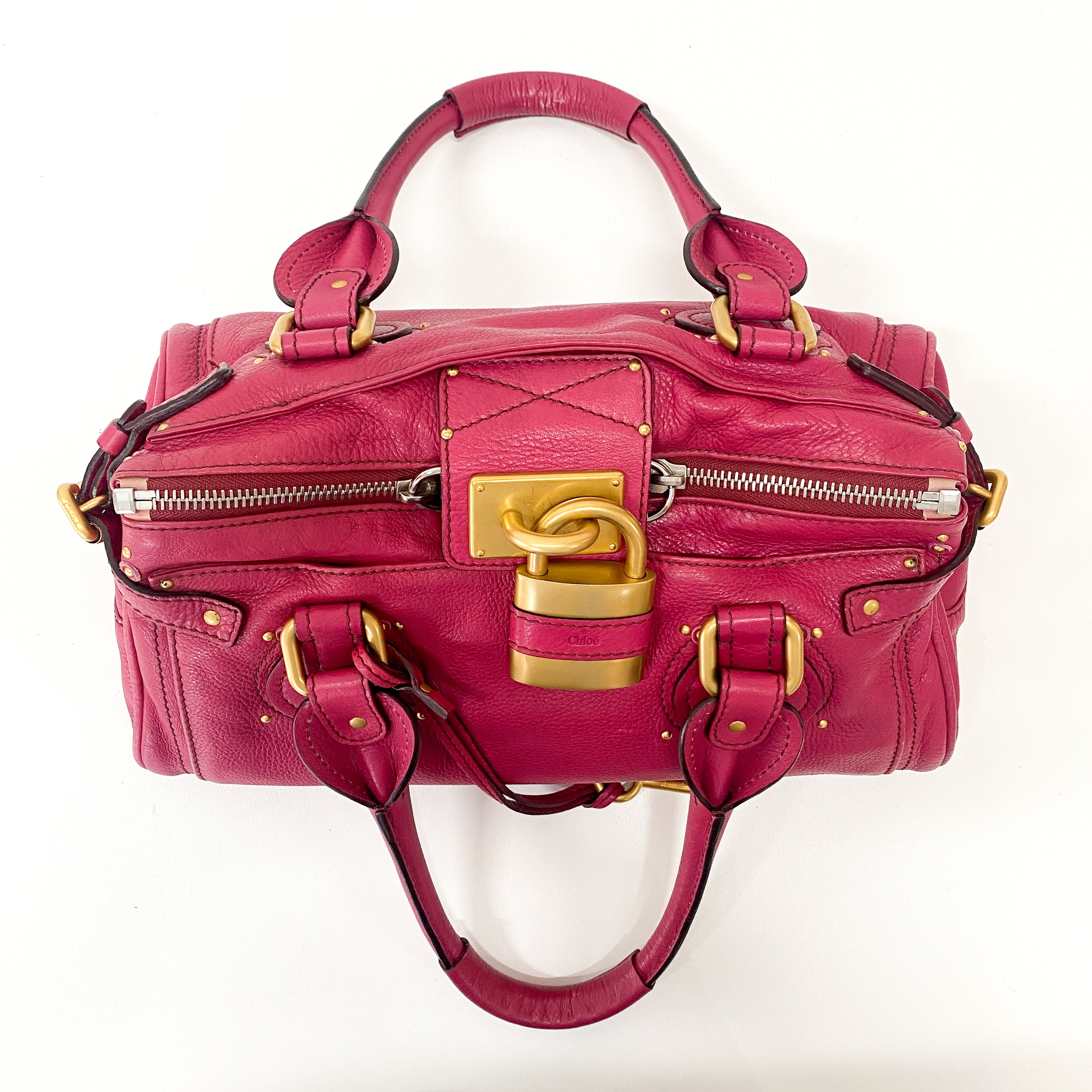 Paddington Pink Leather Shoulder Bag