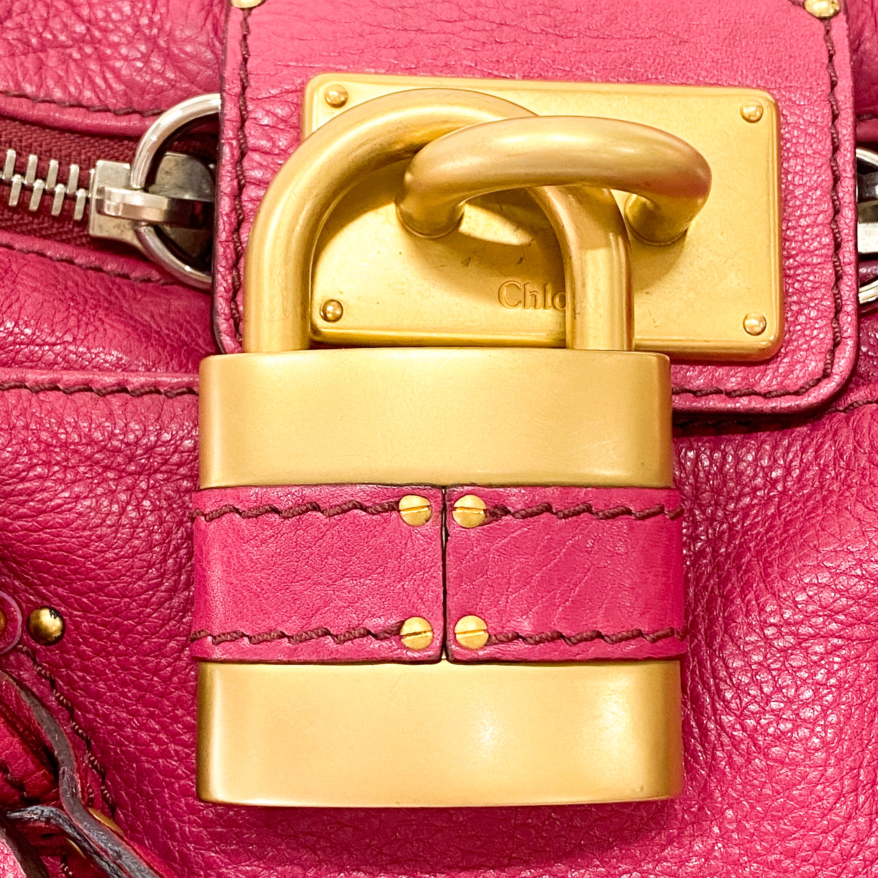 Paddington Pink Leather Shoulder Bag