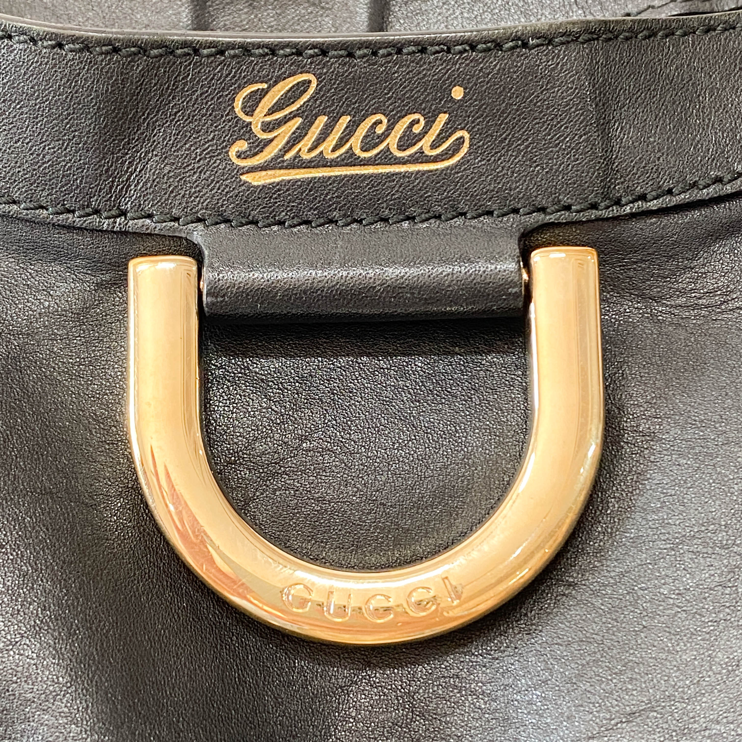 Abbey Black Leather Shoulder Bag