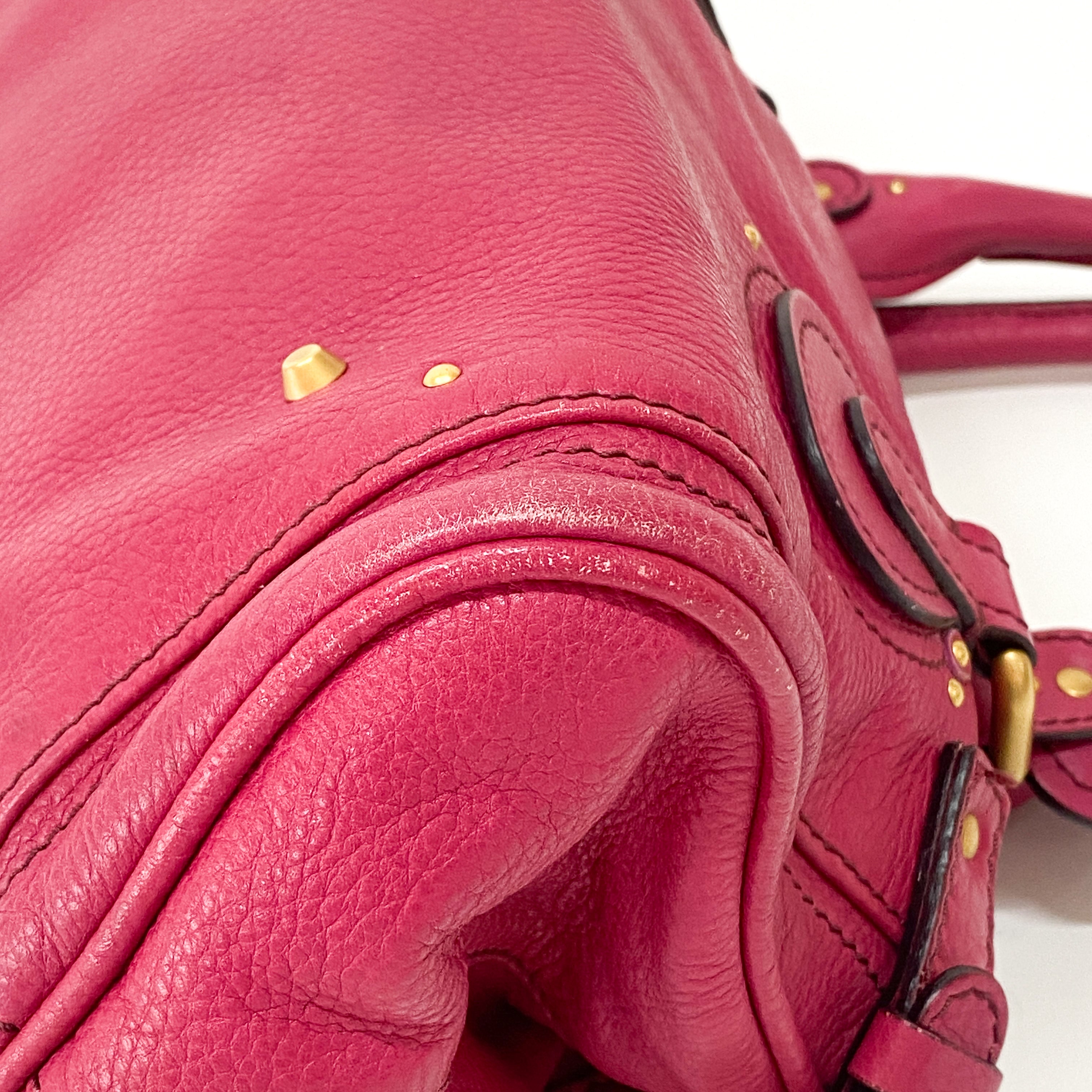 Paddington Pink Leather Shoulder Bag