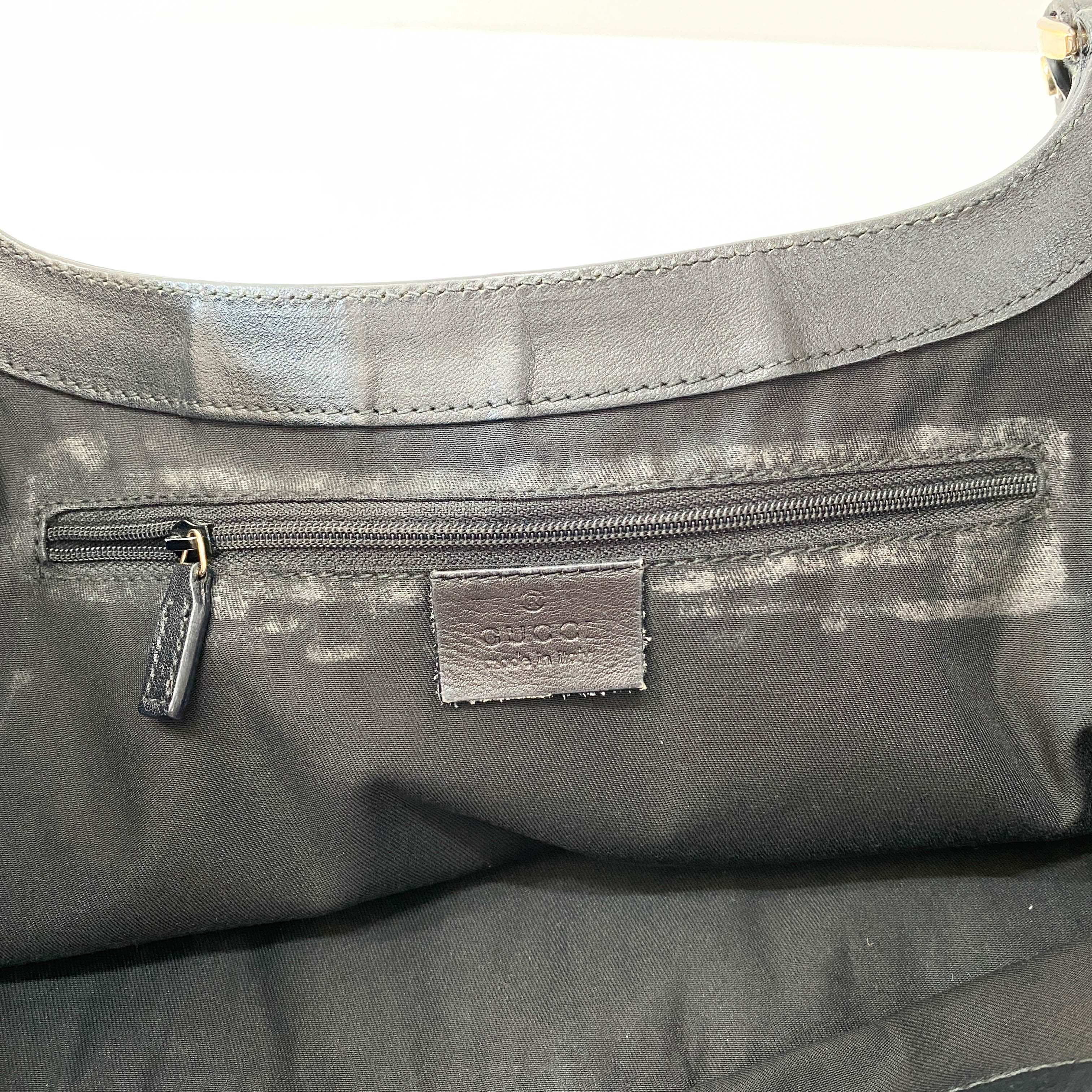 Abbey Black Leather Shoulder Bag