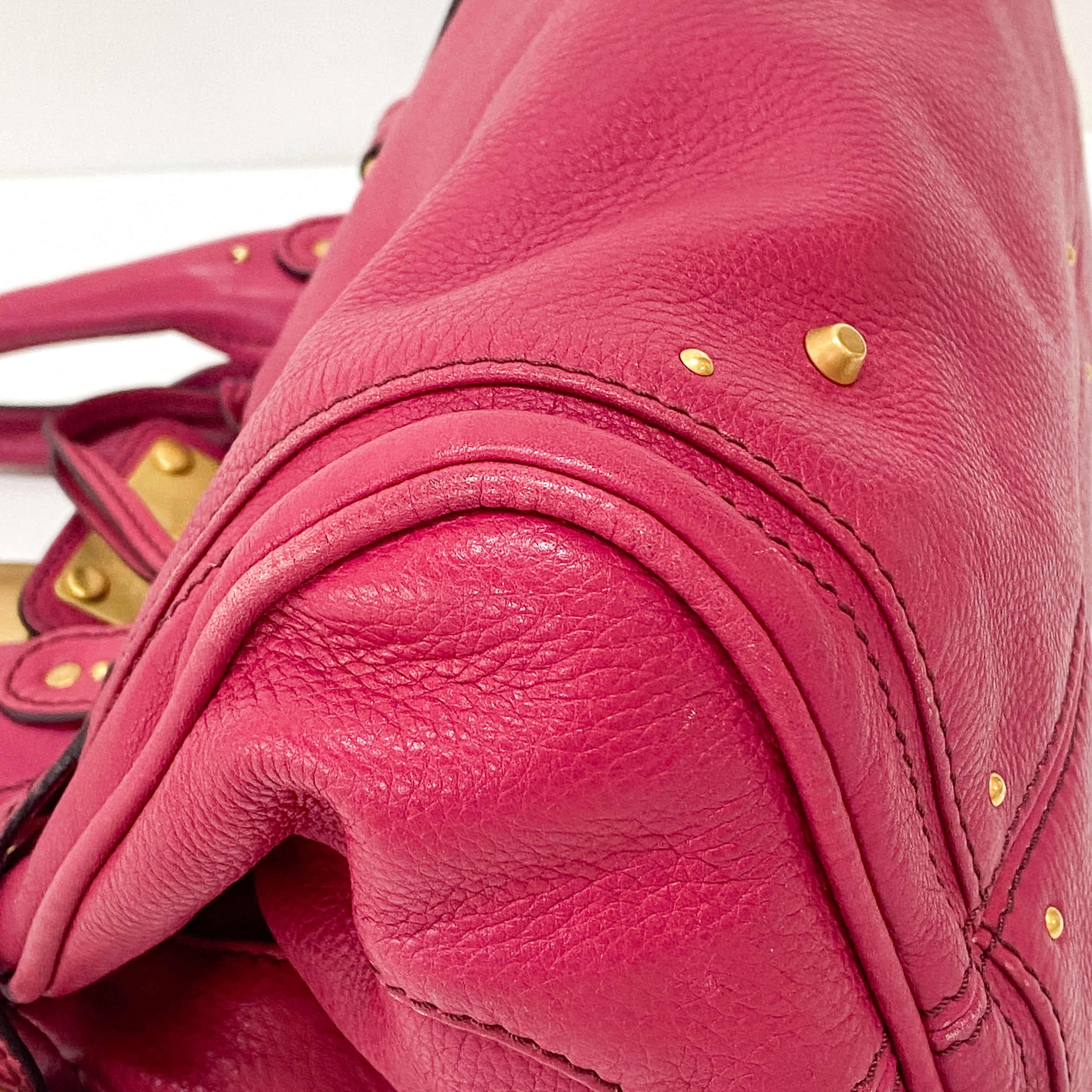 Paddington Pink Leather Shoulder Bag