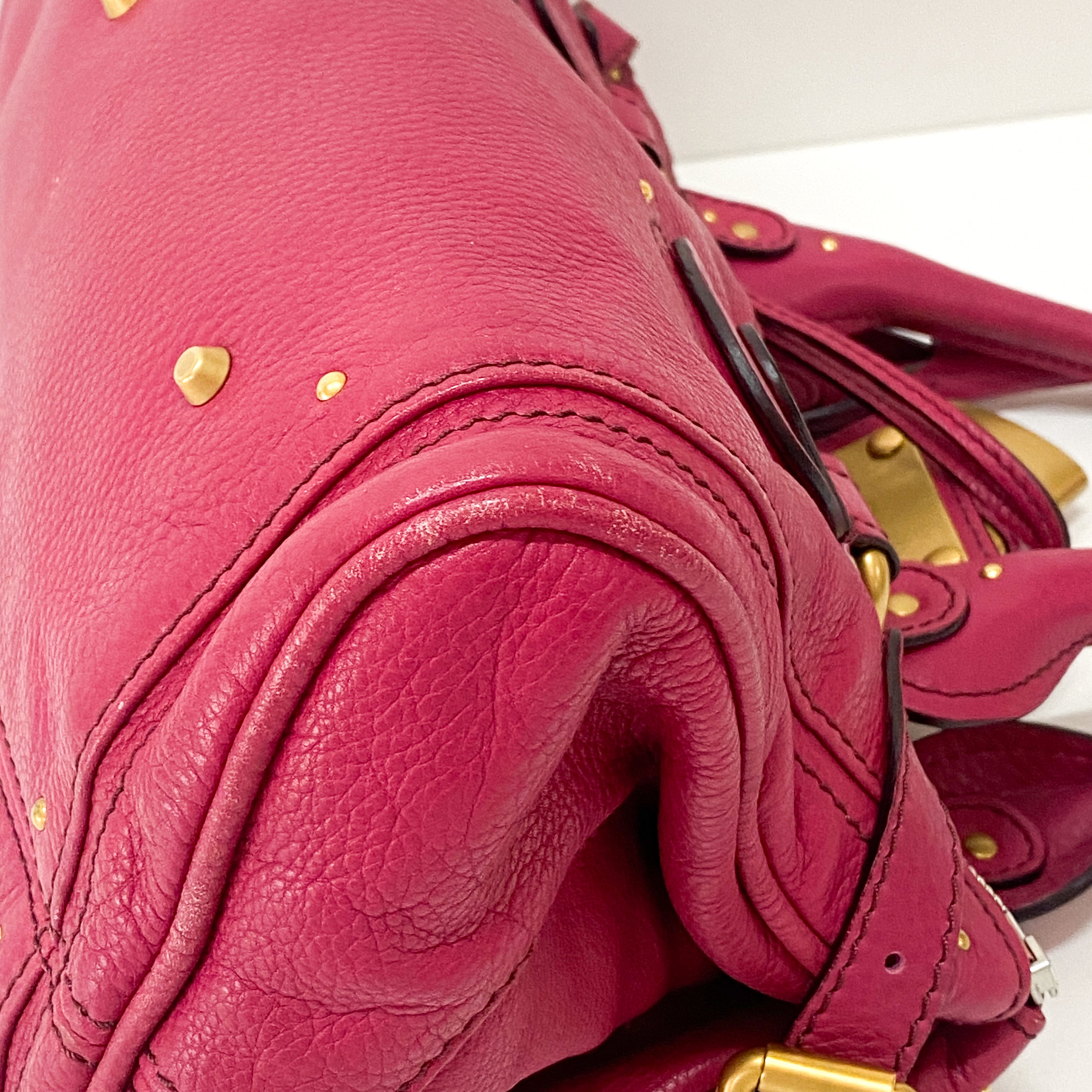 Paddington Pink Leather Shoulder Bag