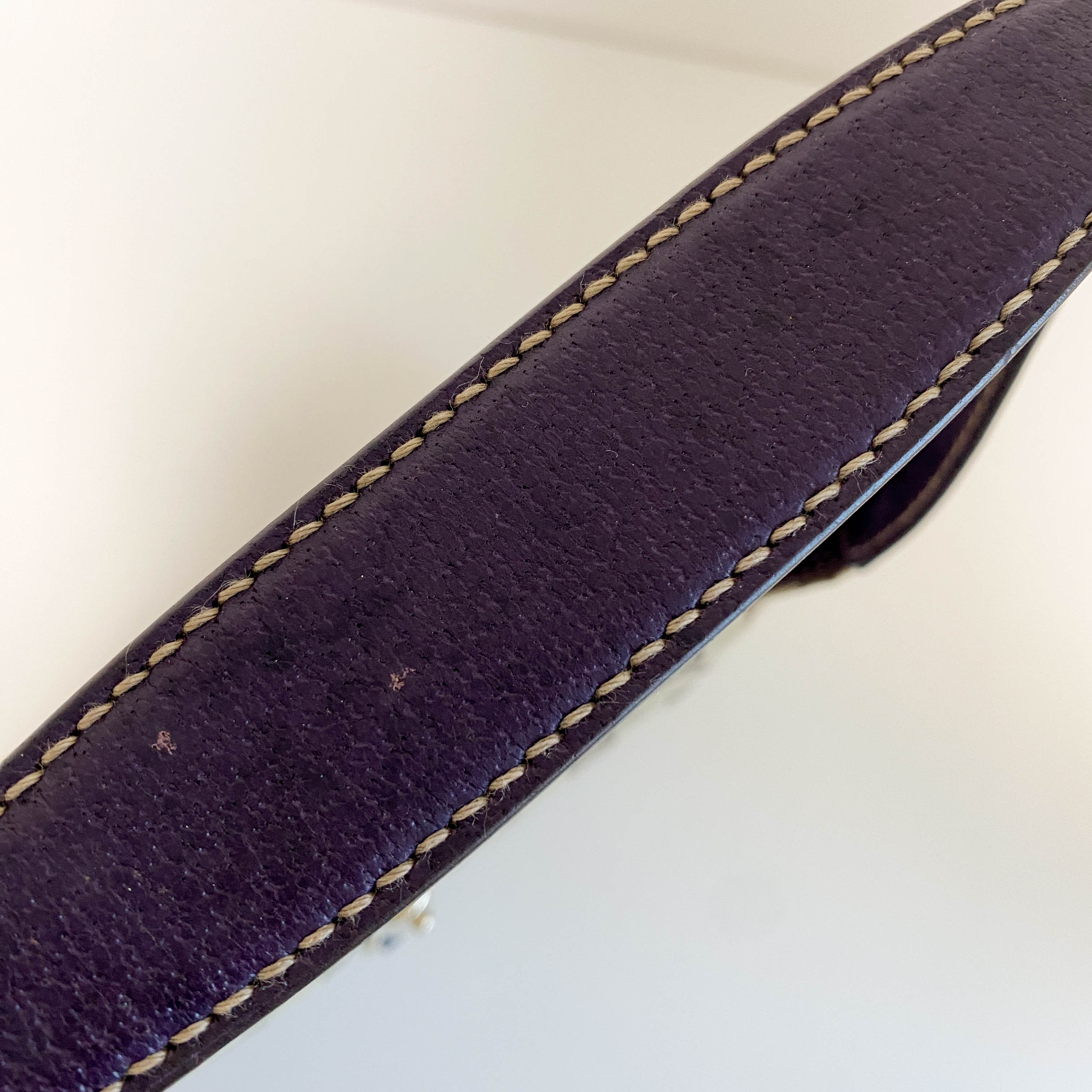 New Jackie Purple Leather and GG Canvas Shoulder Bag