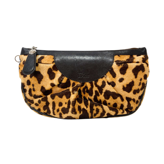 Yellow Pony Hair Clutch Bag