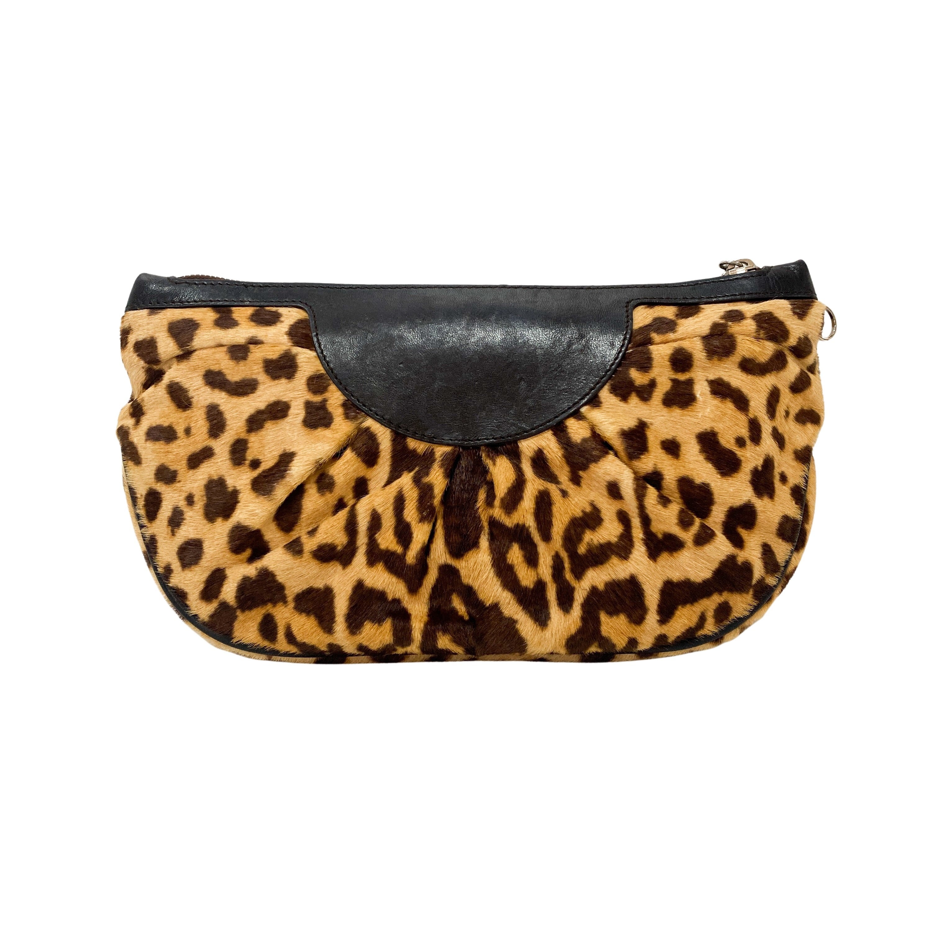 Yellow Pony Hair Clutch Bag