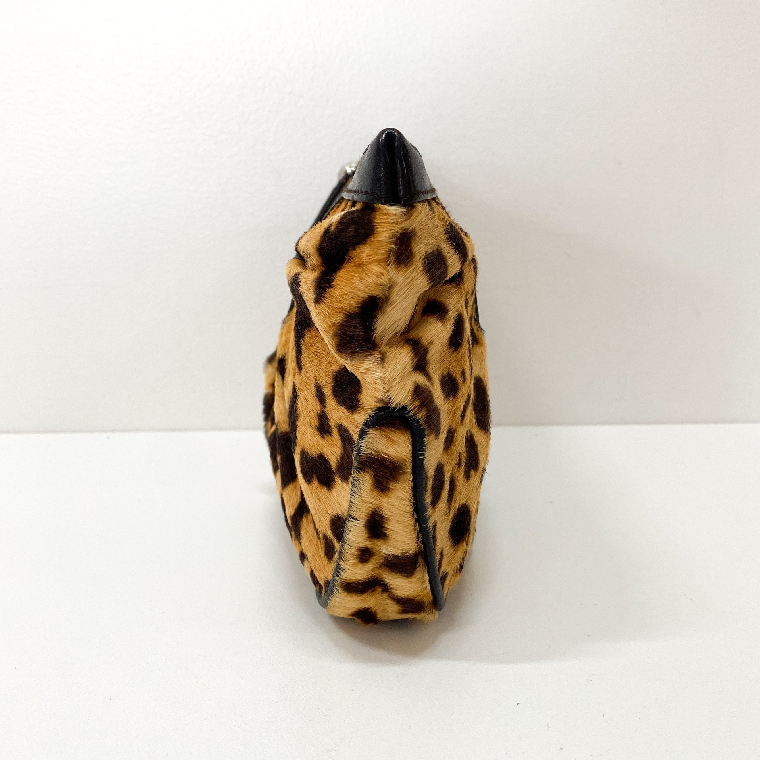 Yellow Pony Hair Clutch Bag