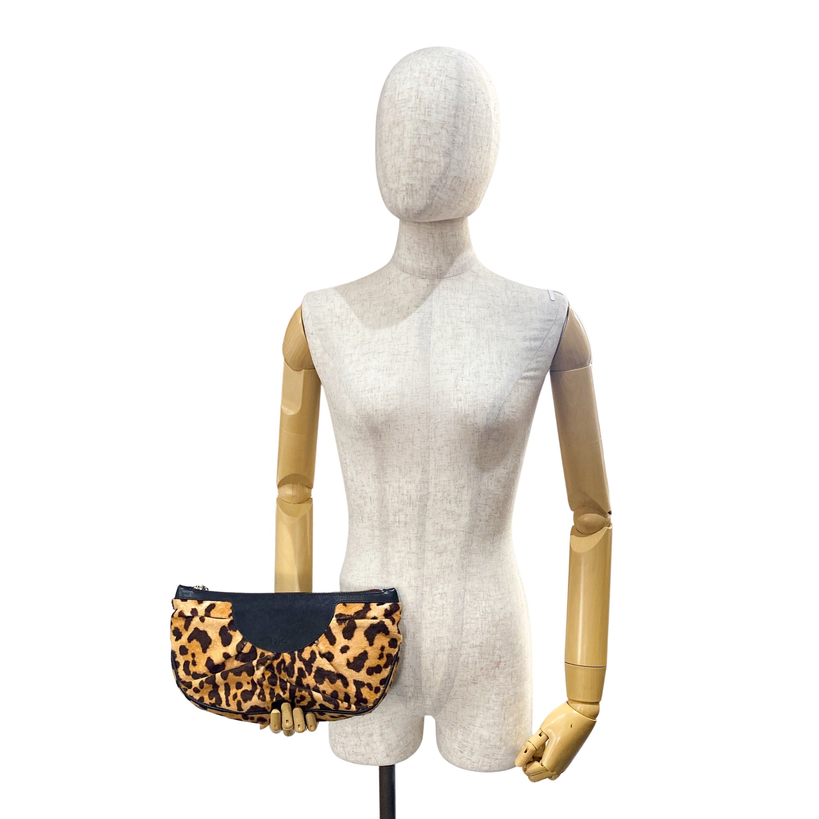 Yellow Pony Hair Clutch Bag