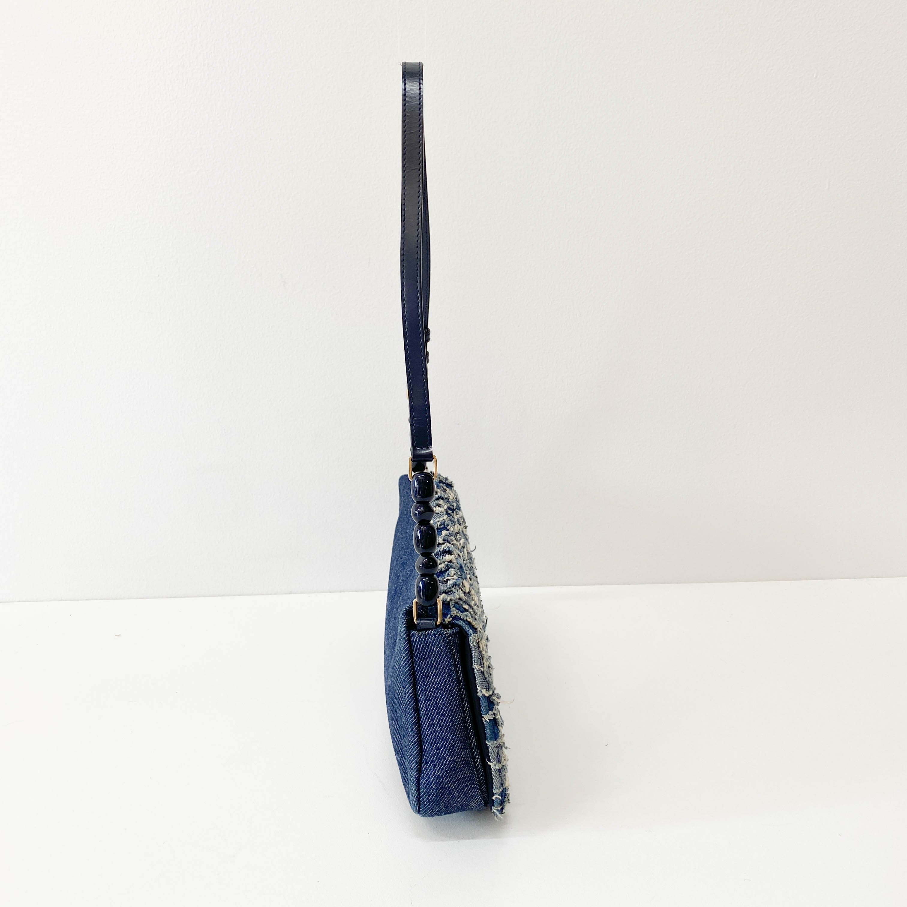 Malice Pearl Blue Denim Bag