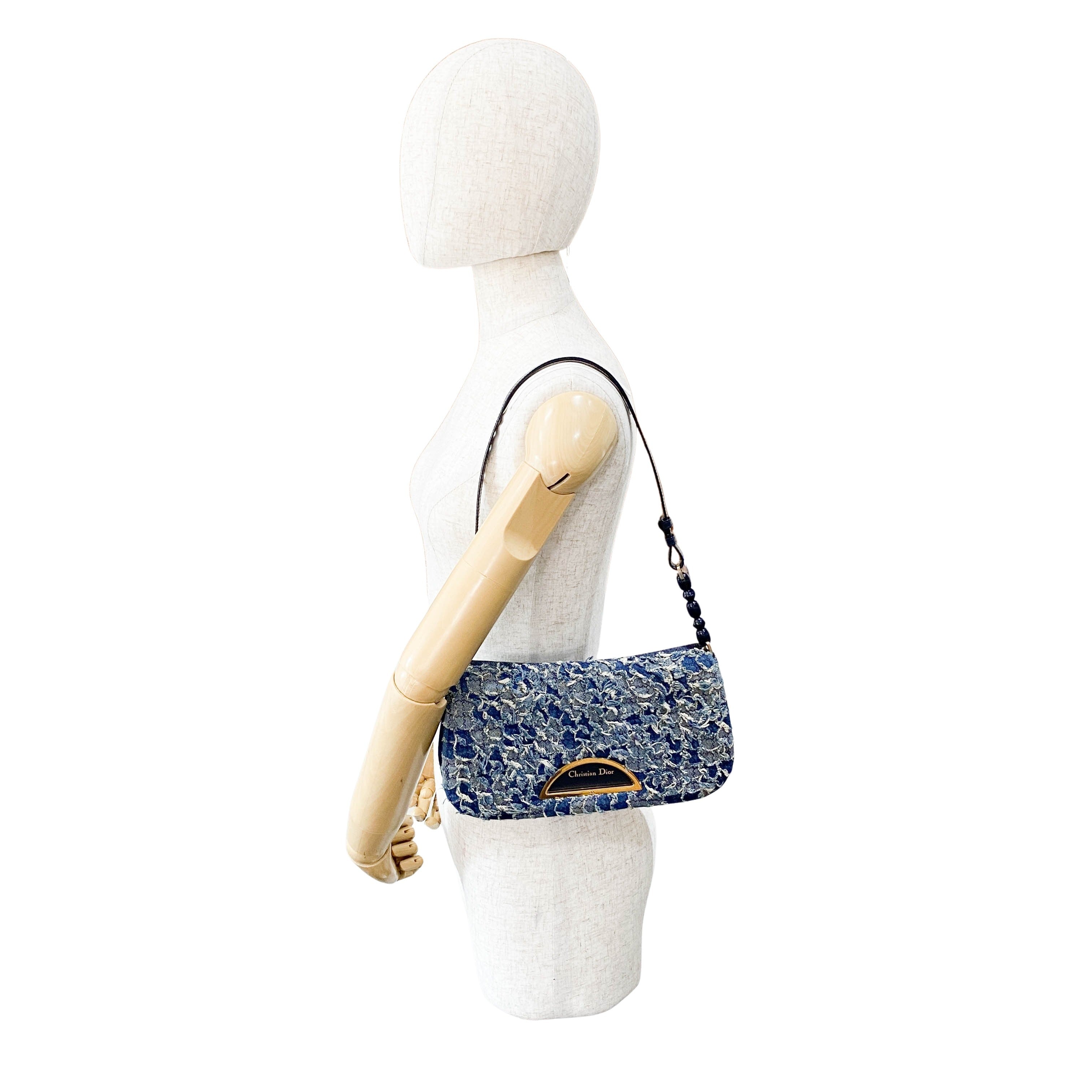Malice Pearl Blue Denim Bag