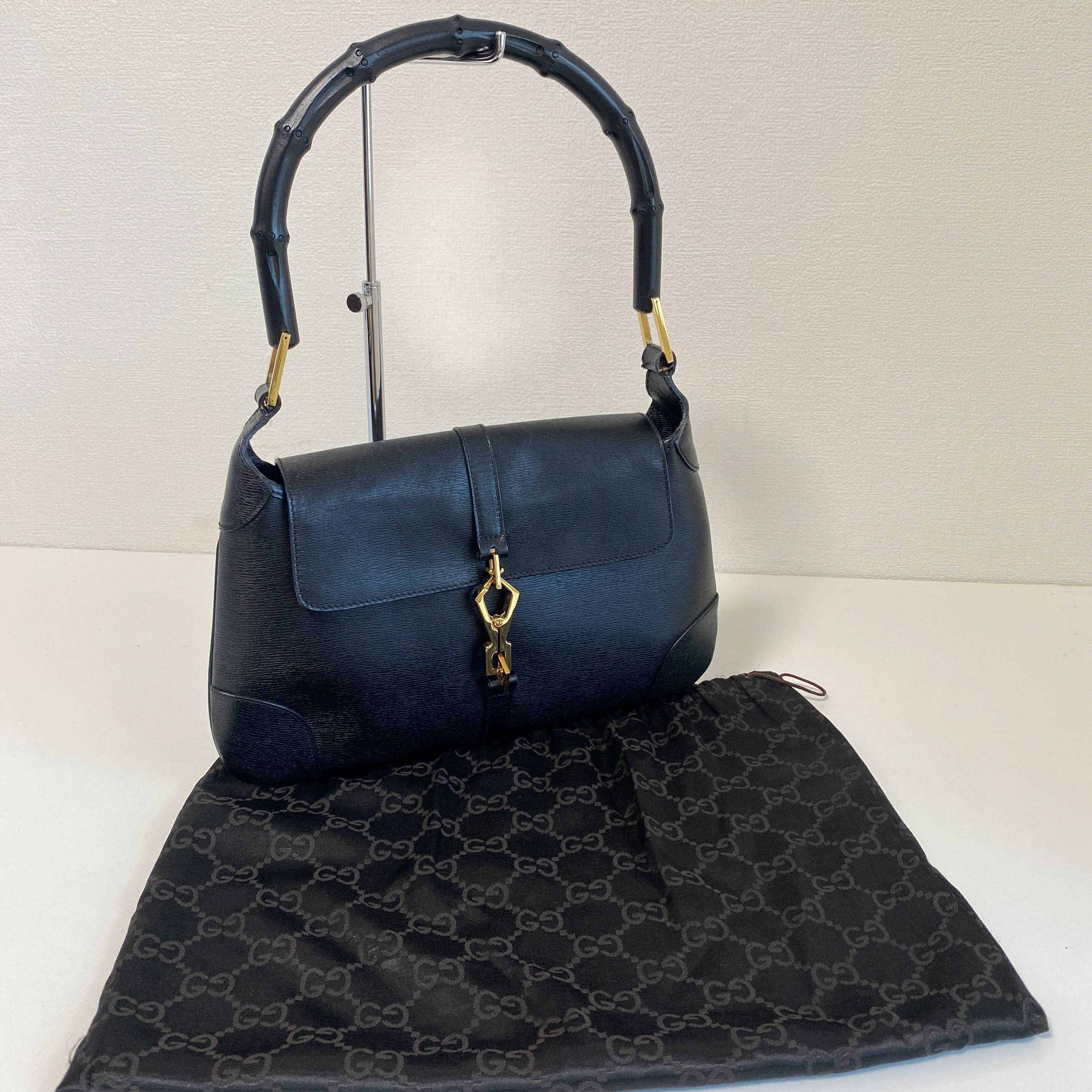 Jackie Mini Bamboo Black Shoulder Bag