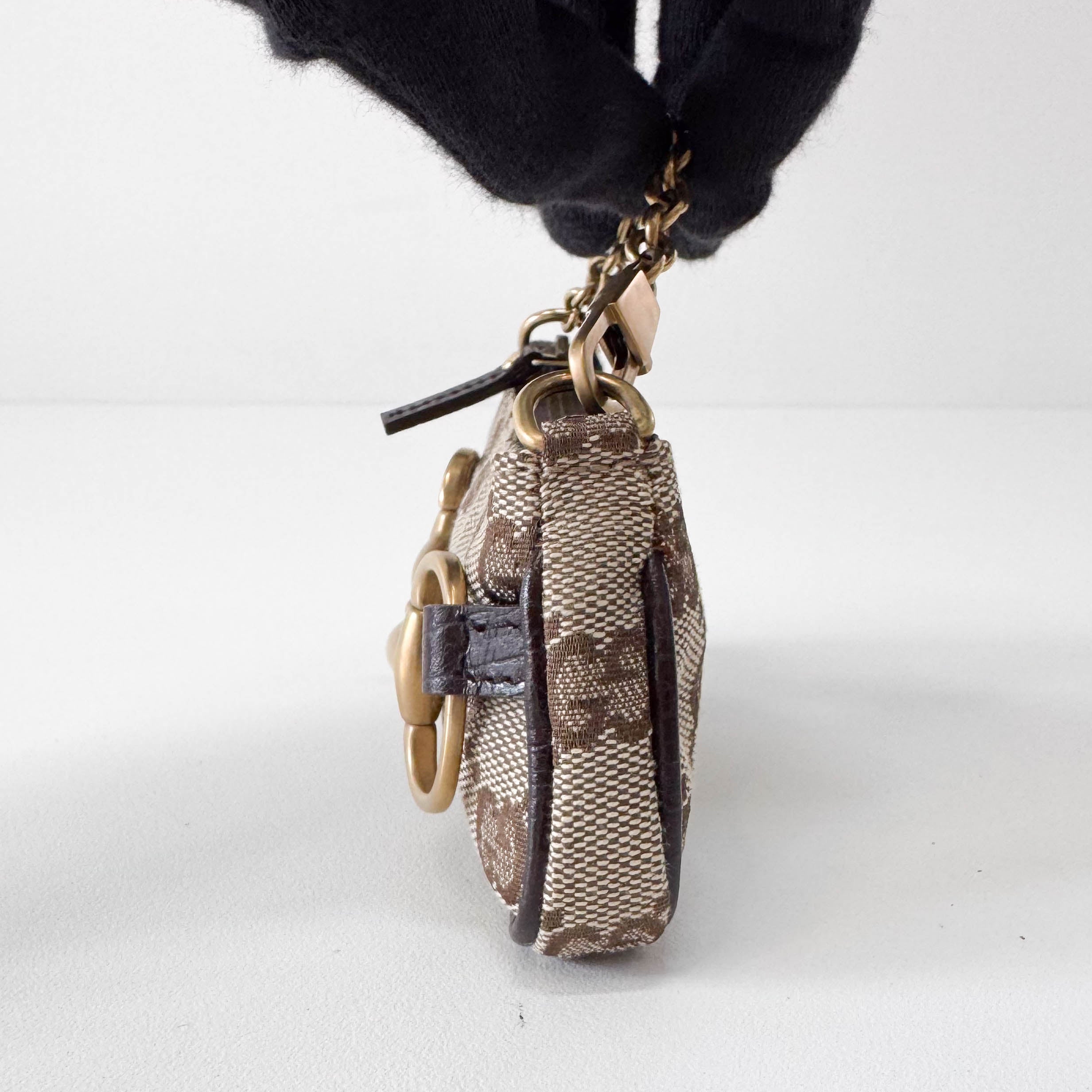 Horsebit Mini Yellow GG Canvas Pouch