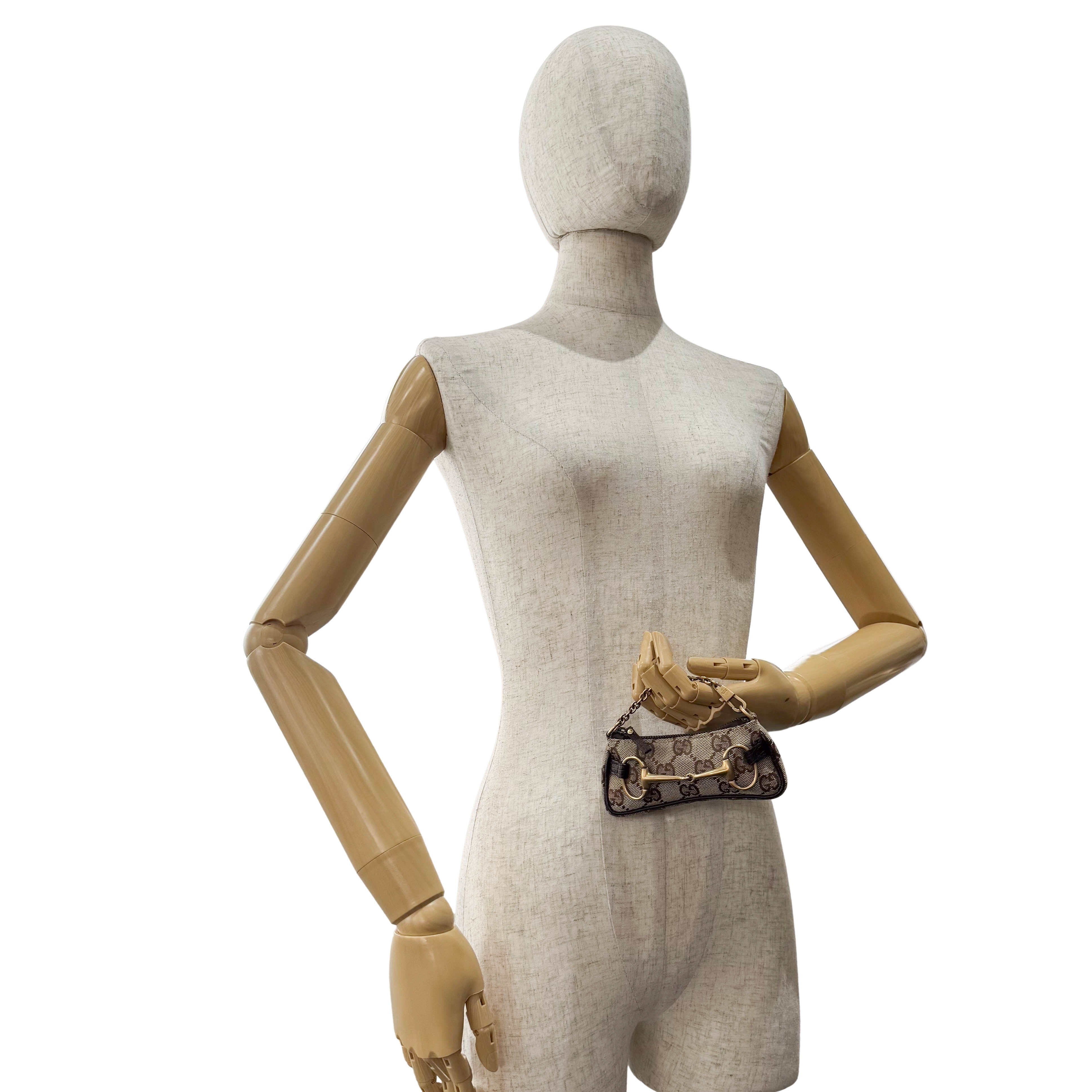 Horsebit Mini Yellow GG Canvas Pouch