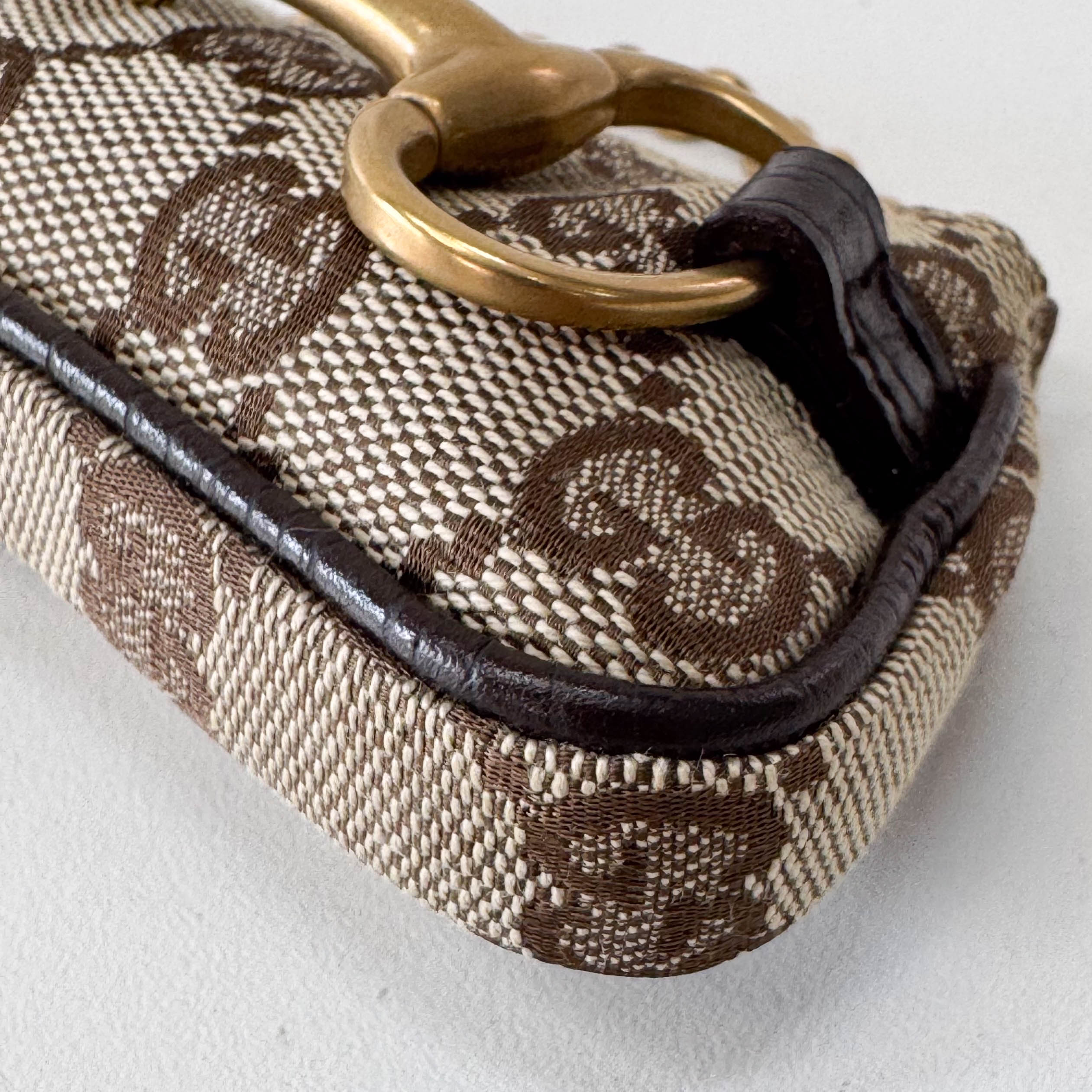 Horsebit Mini Yellow GG Canvas Pouch