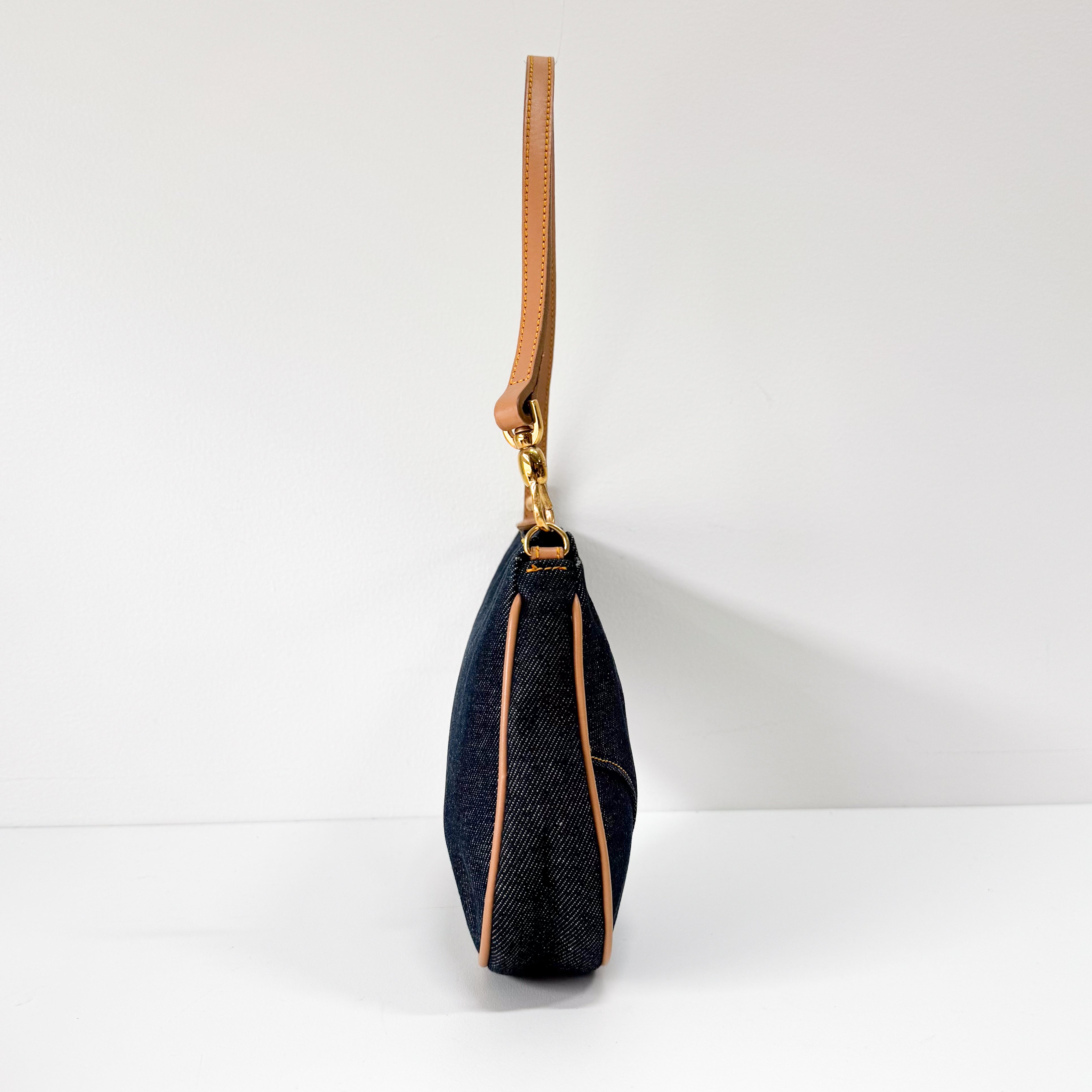 Saddle Denim Shoulder Bag