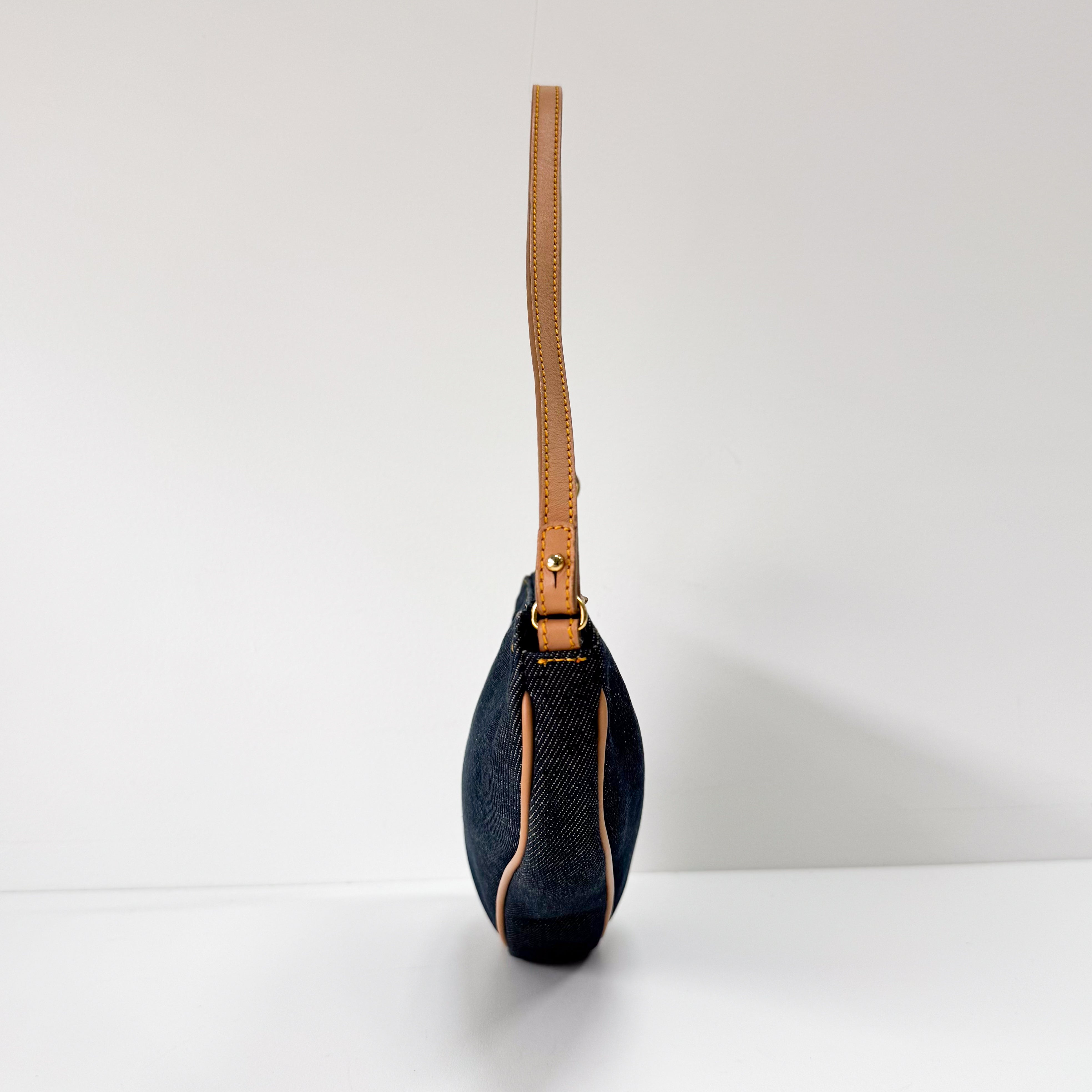 Saddle Denim Shoulder Bag