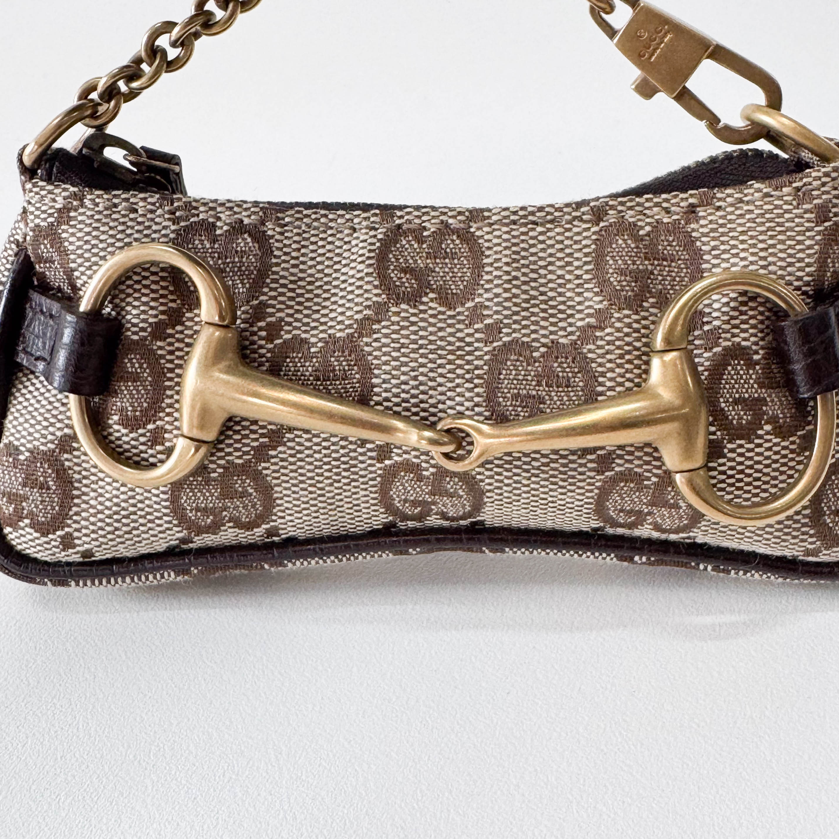 Horsebit Mini Yellow GG Canvas Pouch