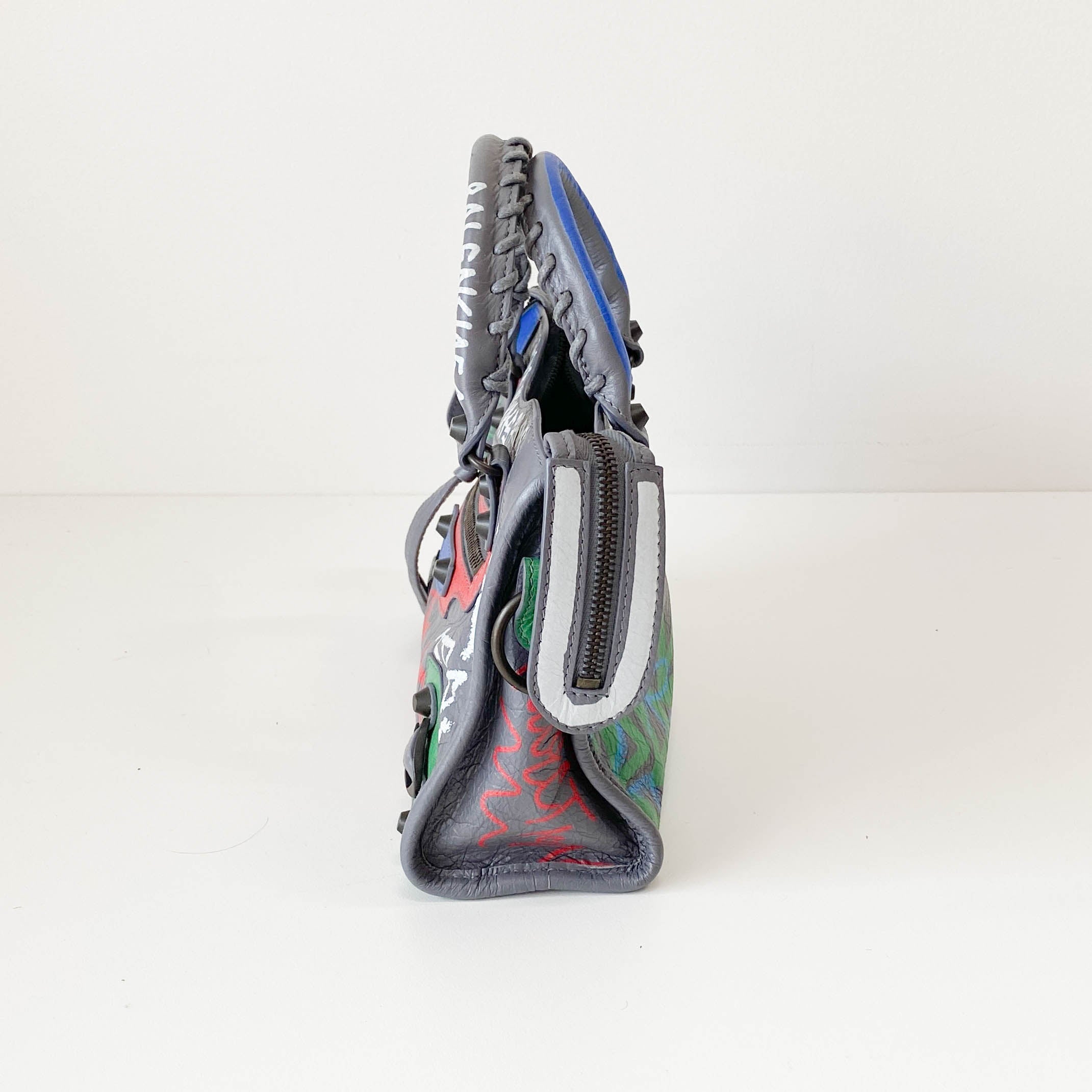 The City Graffiti Mini Grey Bag